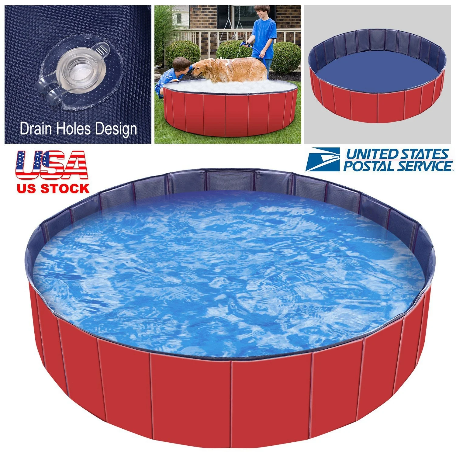 Foldable Pet Swimming Pool PVC Kiddie Baby Dog Swim Pool Bathing Tub Playmat Kids Pools - Image 4