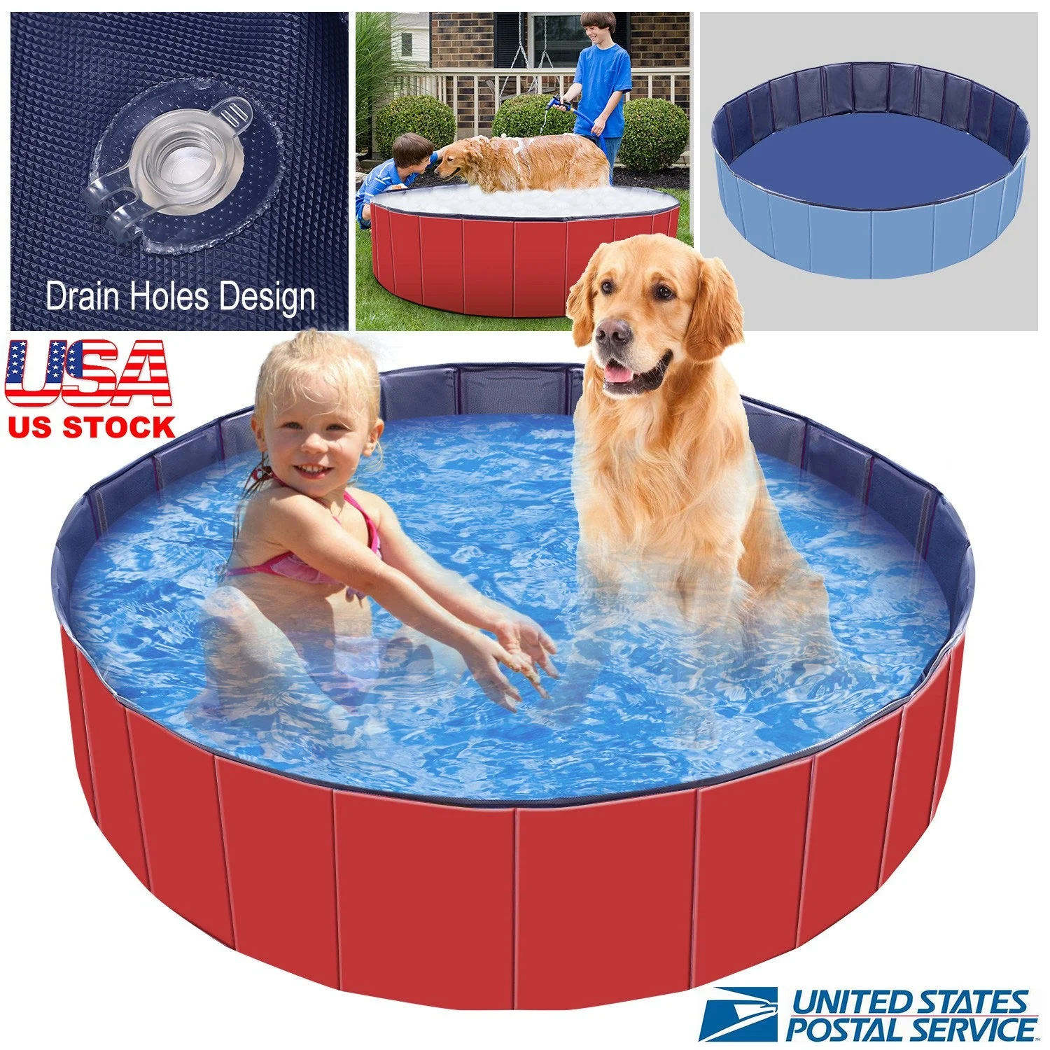 Foldable Pet Swimming Pool PVC Kiddie Baby Dog Swim Pool Bathing Tub Playmat Kids Pools - Image 6