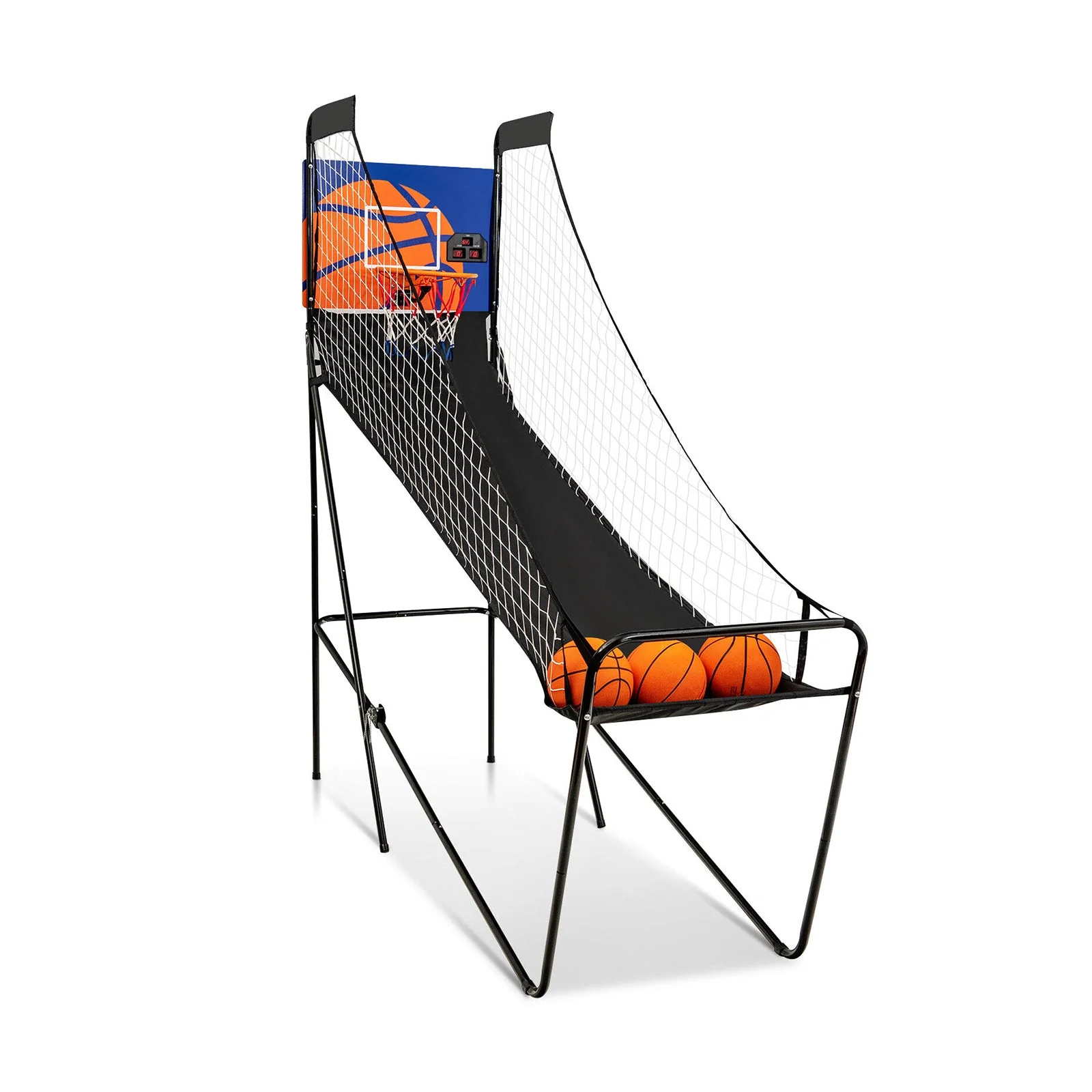 Foldable Single Shot Basketball Arcade Game with Electronic Scorer and Basketballs - Image 3