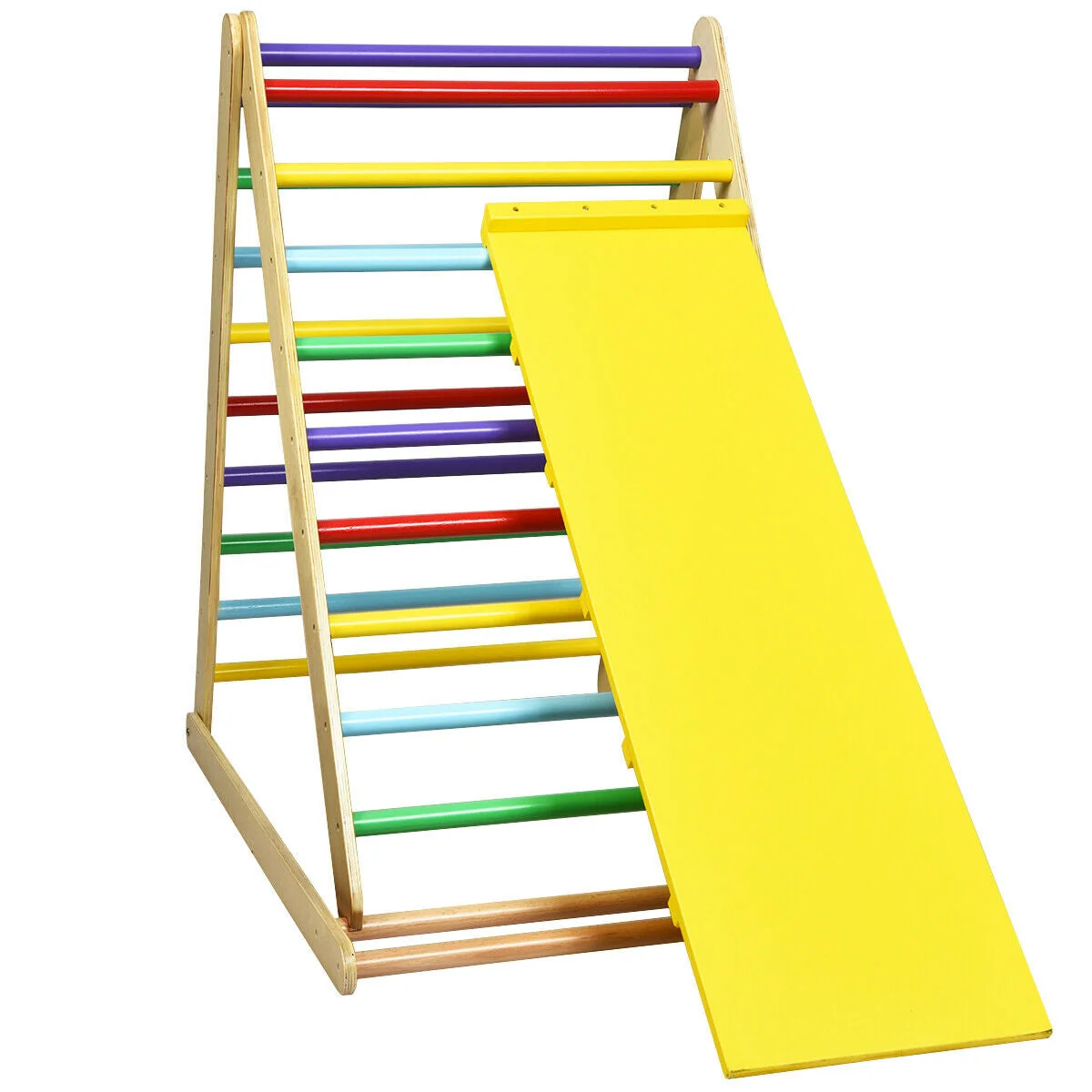 Foldable Wooden Climbing Triangle Indoor Home Climber Ladder - Image 6