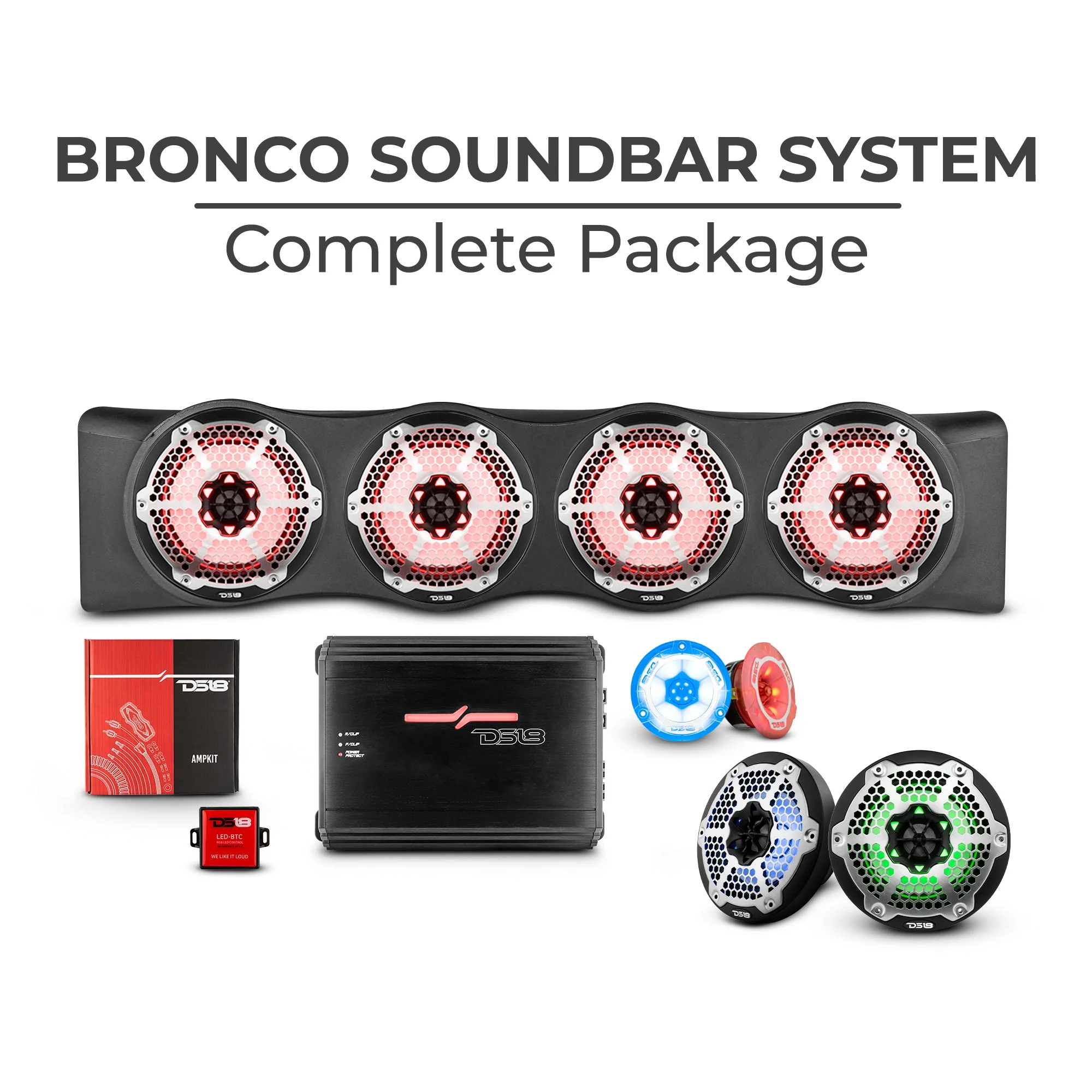 Ford Bronco 6th Gen 4 Door Rear Mount Sound Bar System Complete Package. - Image 6