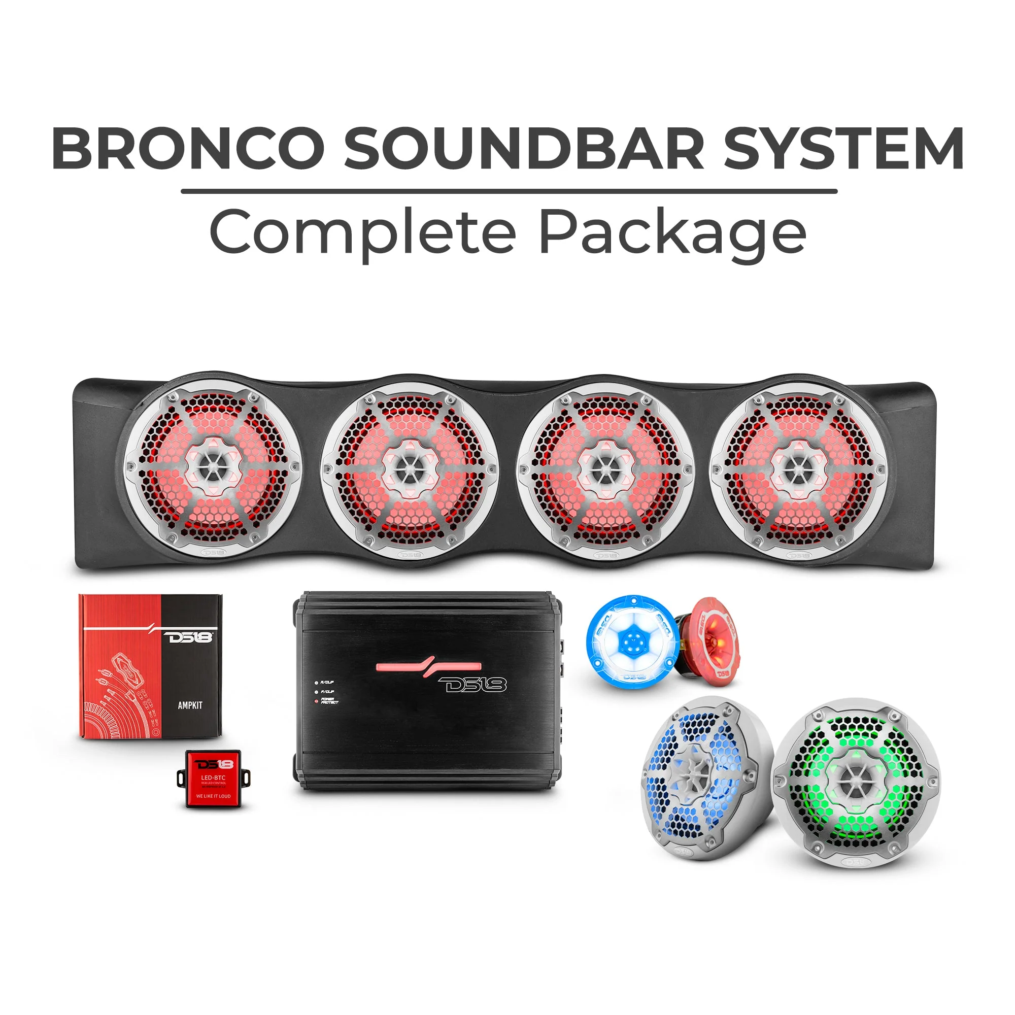 Ford Bronco 6th Gen 4 Door Rear Mount Sound Bar System Complete Package. - Image 7
