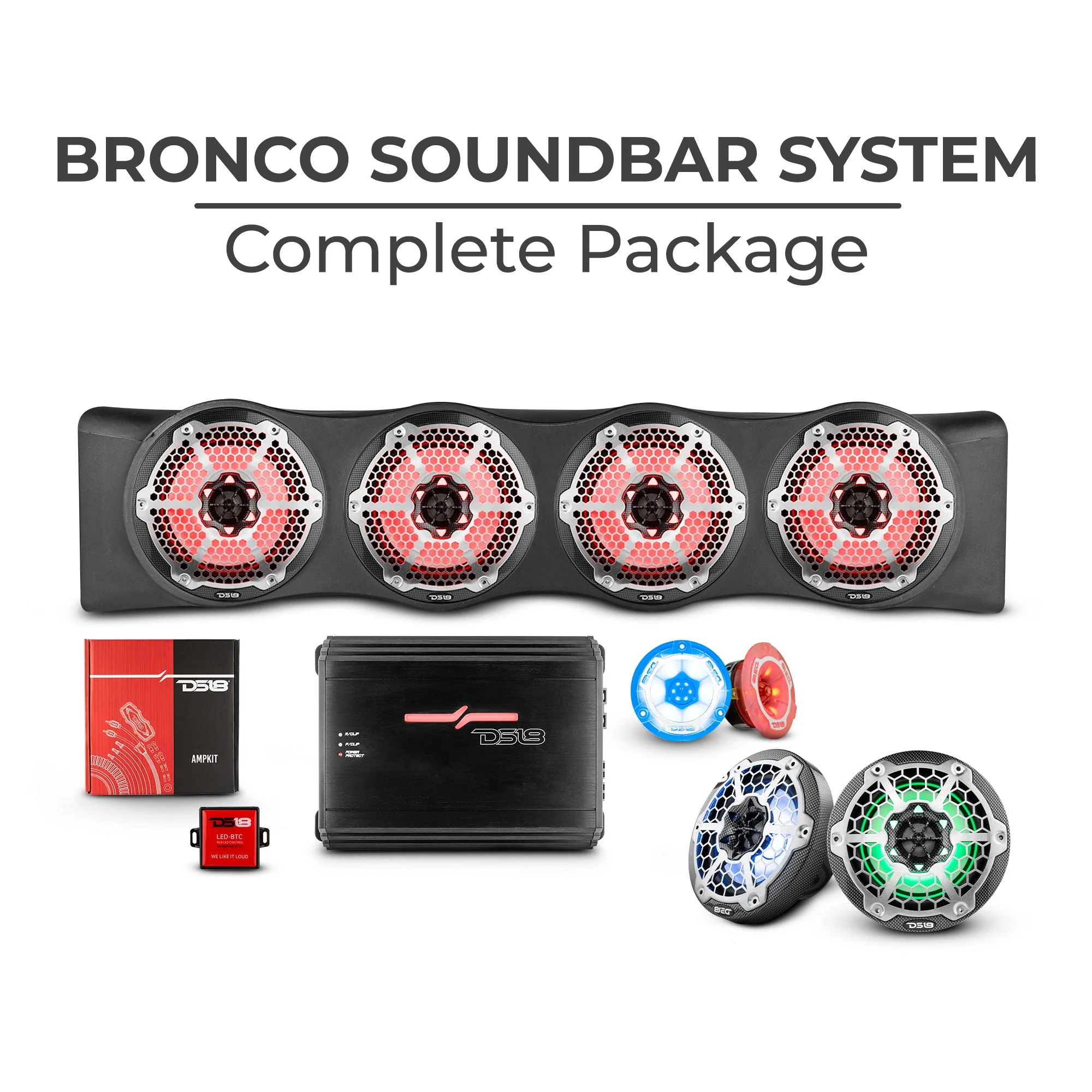 Ford Bronco 6th Gen 4 Door Rear Mount Sound Bar System Complete Package. - Image 8