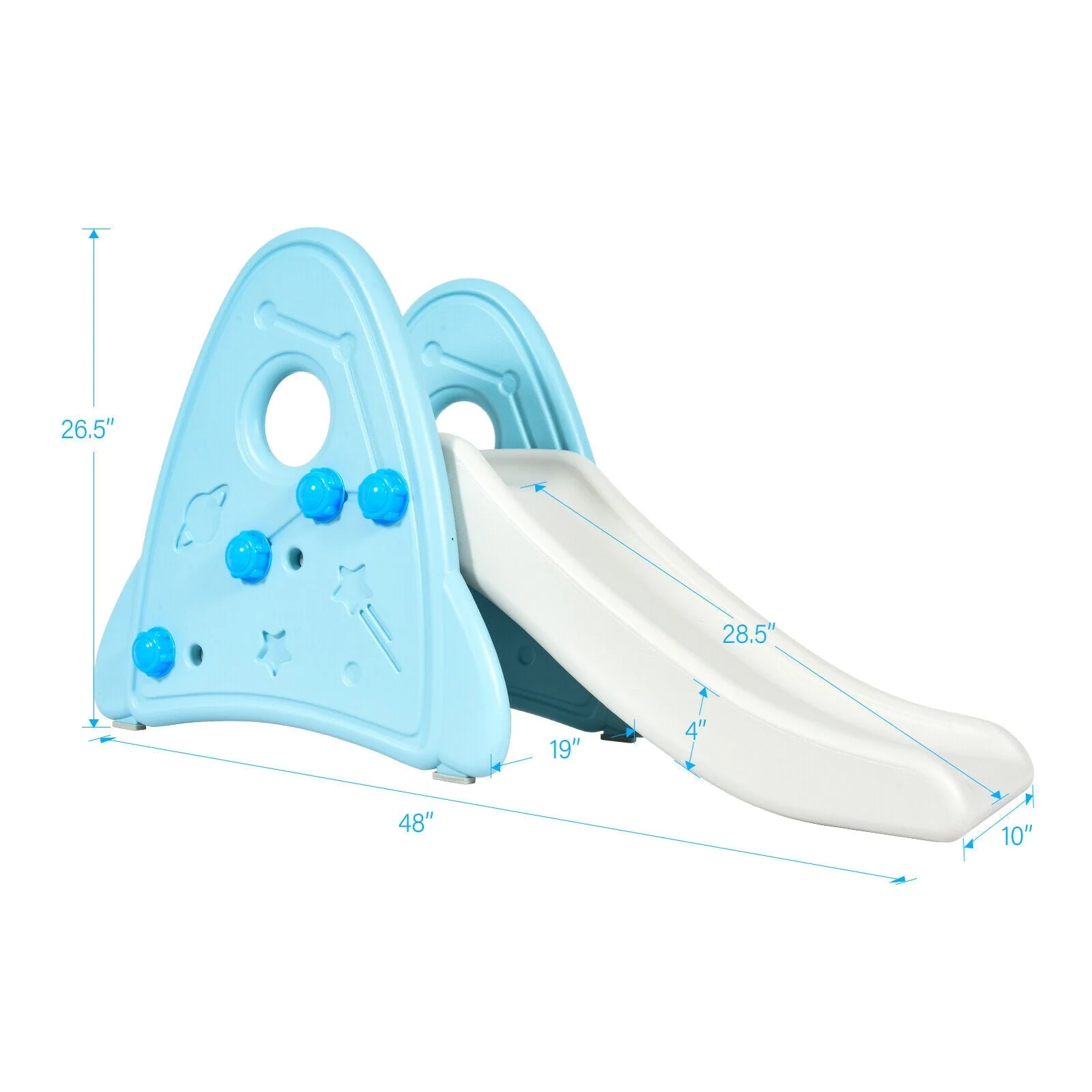 Freestanding Baby Slide Indoor First Play Climber Slide Set for Boys Girls -Blue - Image 5