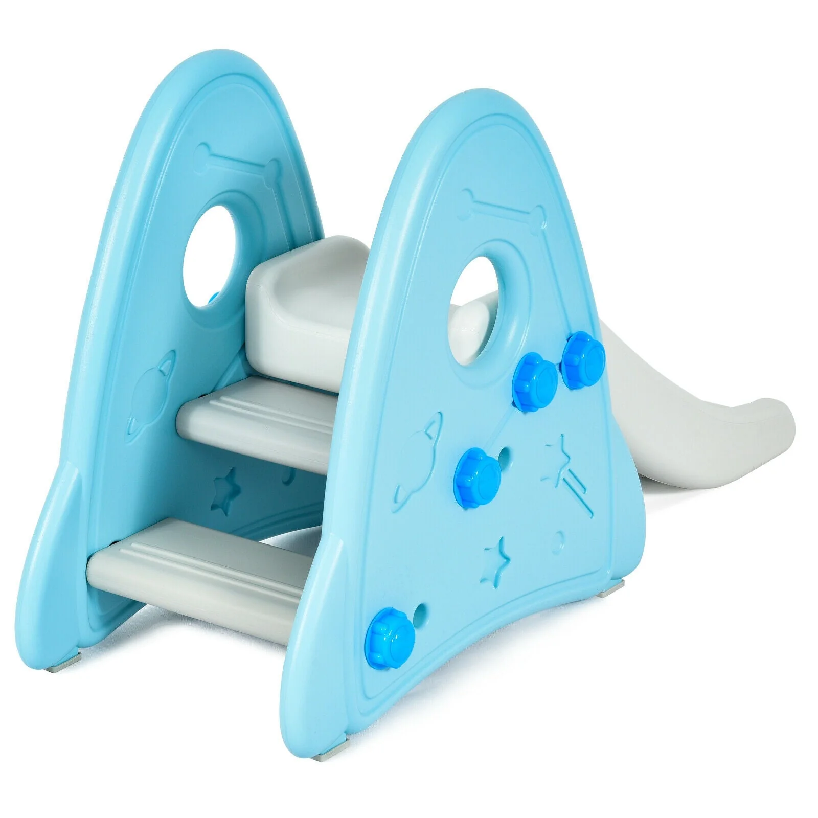Freestanding Baby Slide Indoor First Play Climber Slide Set for Boys Girls -Blue - Image 7