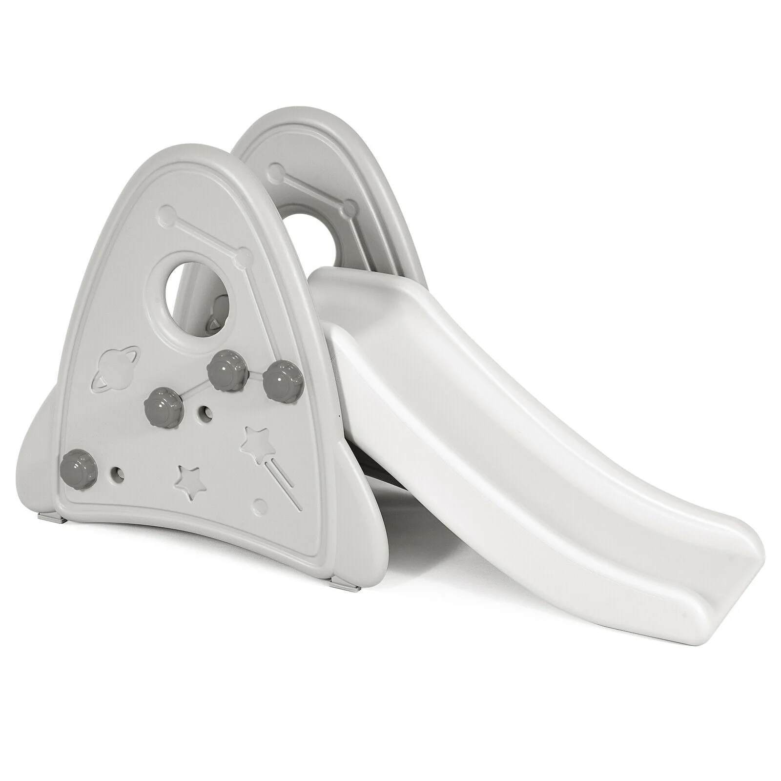 Freestanding Baby Slide Indoor First Play Climber Slide Set for Boys Girls -Gray - Image 3