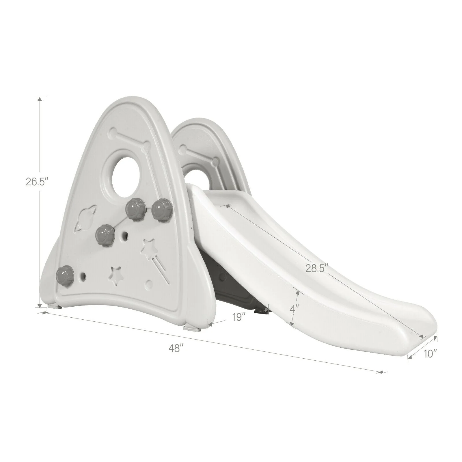 Freestanding Baby Slide Indoor First Play Climber Slide Set for Boys Girls -Gray - Image 5