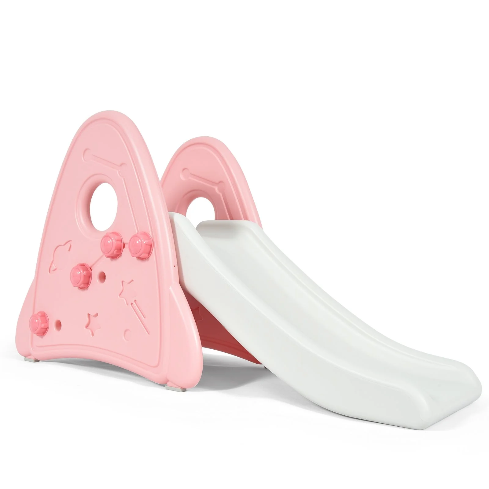 Freestanding Baby Slide Indoor First Play Climber Slide Set for Boys Girls -Pink - Image 3