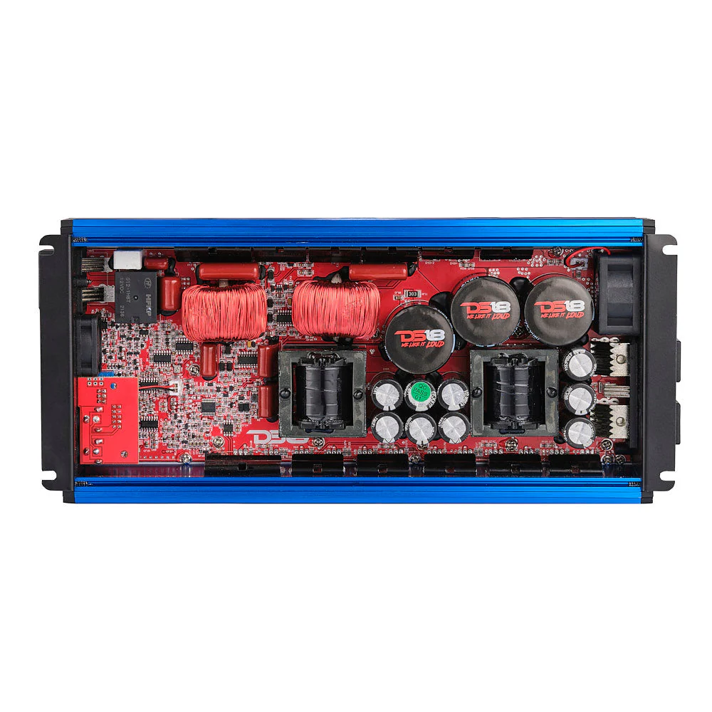 FRP Compact Full-Range Class D 1-Channel Amplifier 5,000 Watts Rms @ 1-Ohm Blue - Image 2