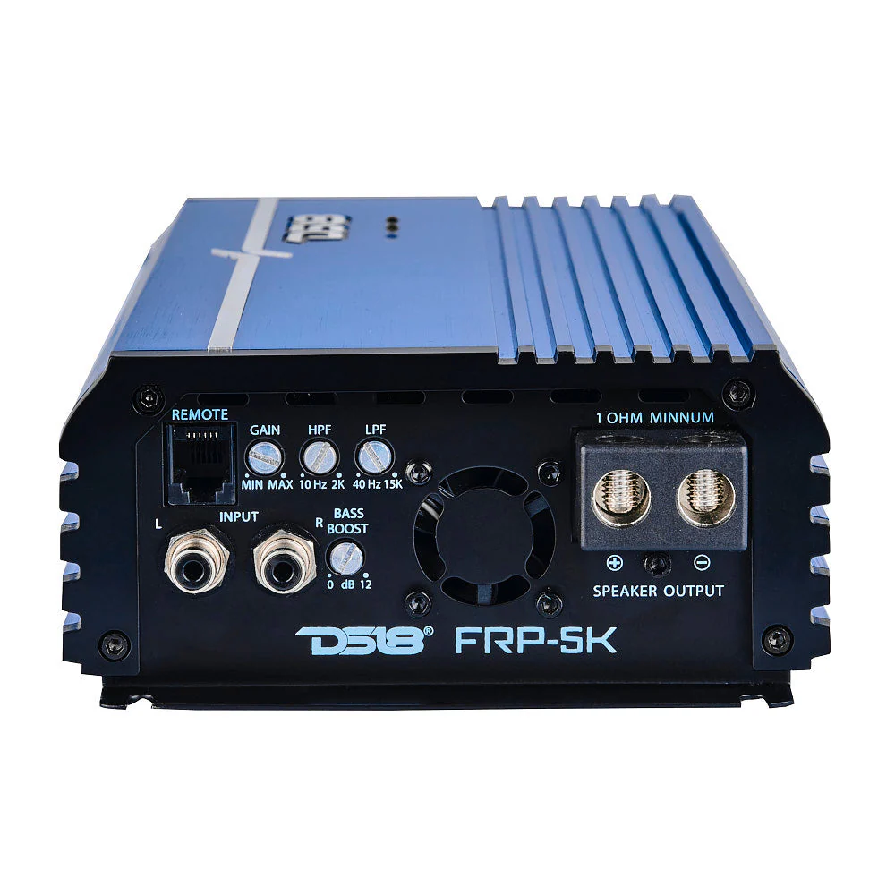 FRP Compact Full-Range Class D 1-Channel Amplifier 5,000 Watts Rms @ 1-Ohm Blue - Image 4