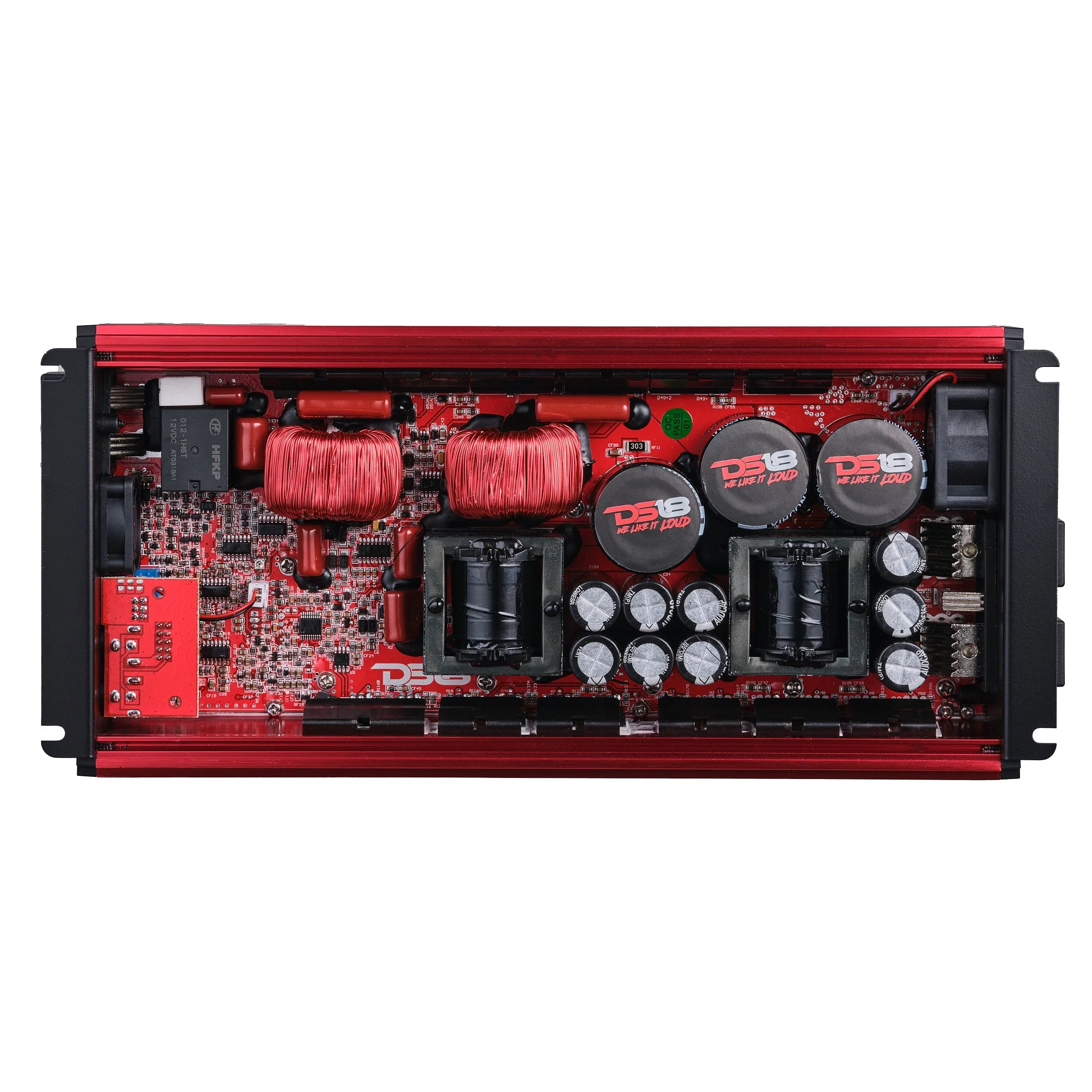 FRP Compact Full-Range Class D 1-Channel Amplifier 5,000 Watts Rms @ 1-Ohm Red - Image 2