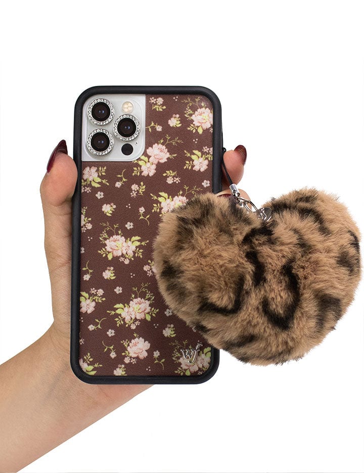 Fuzzy Heart w/ WF Charm | Leopard - Image 2