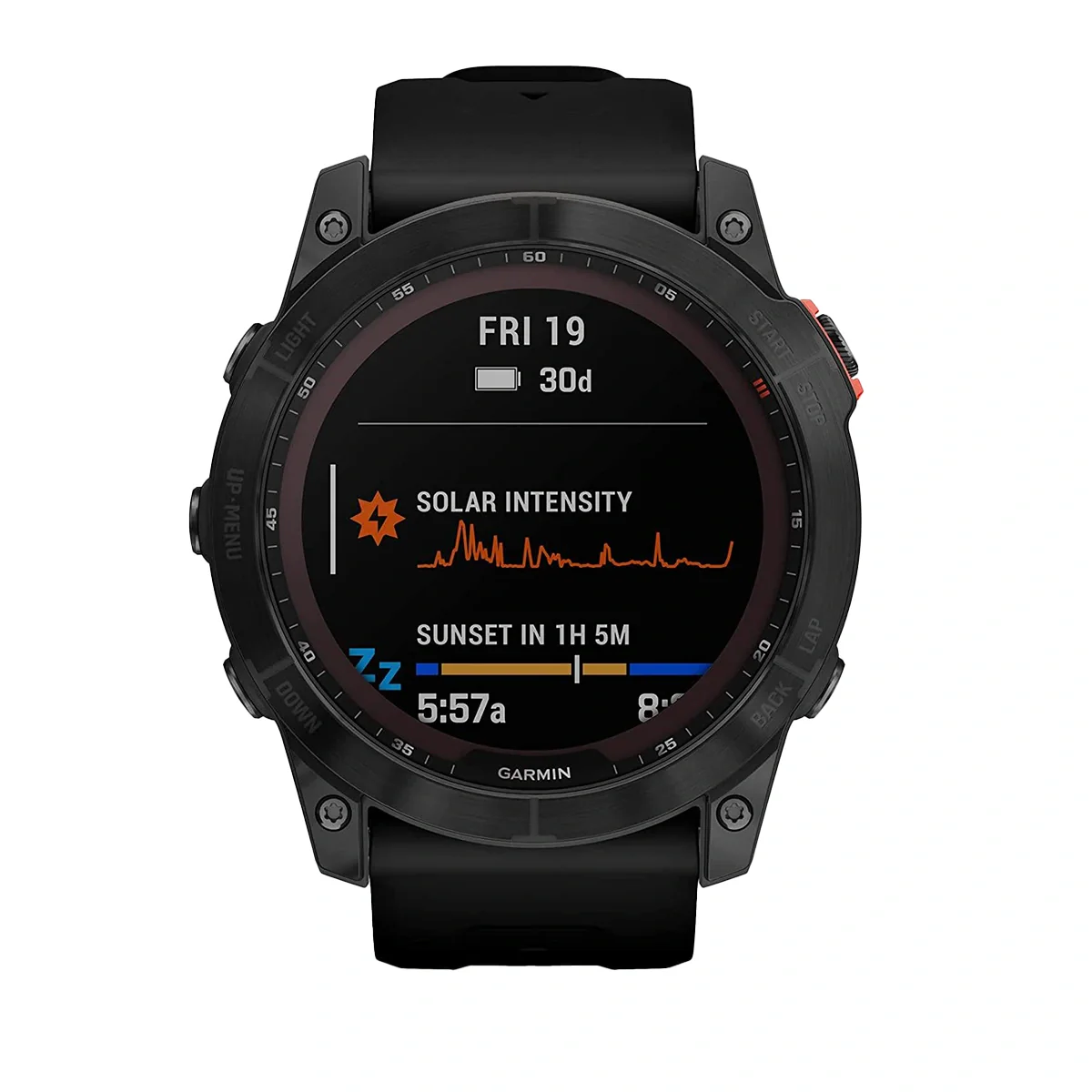 Garmin Fenix 7X Solar Multisport GPS Watch Slate Grey Black Band - Image 3