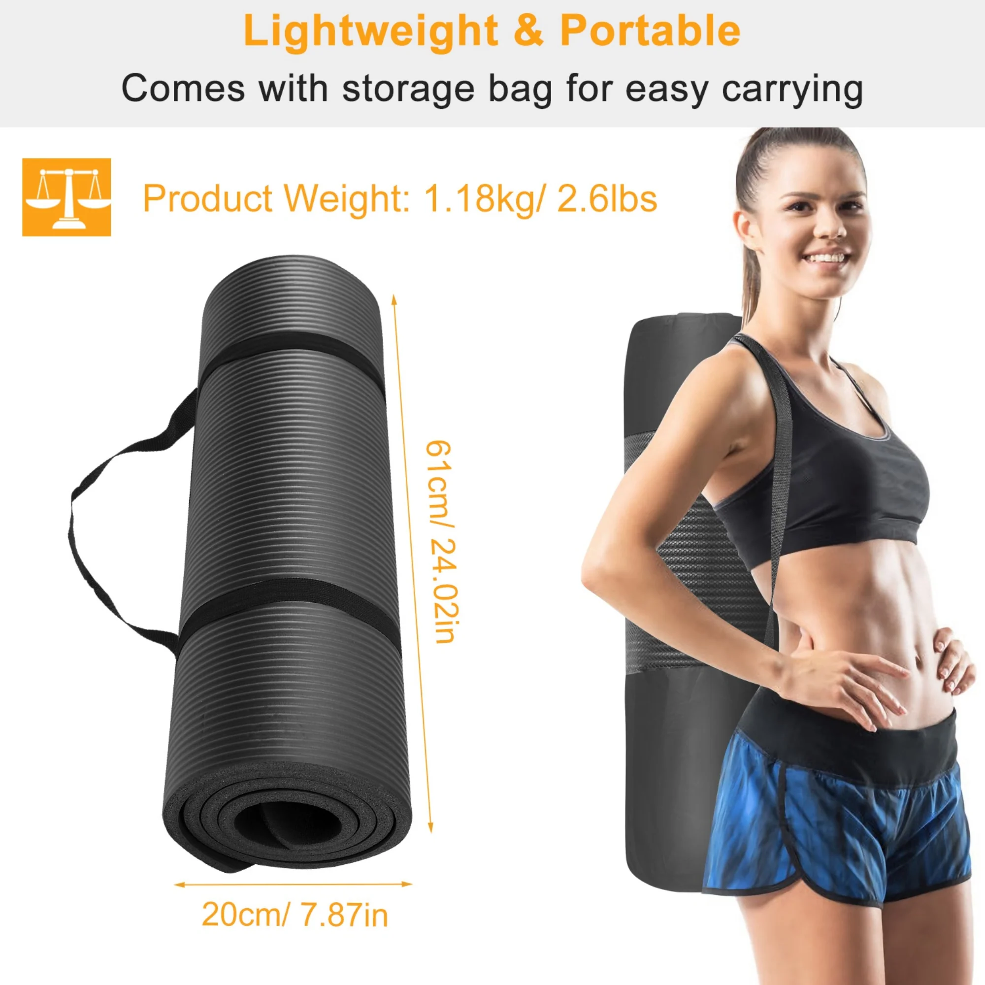 GBruno 0.6-inch Thick Yoga Mat - Image 4