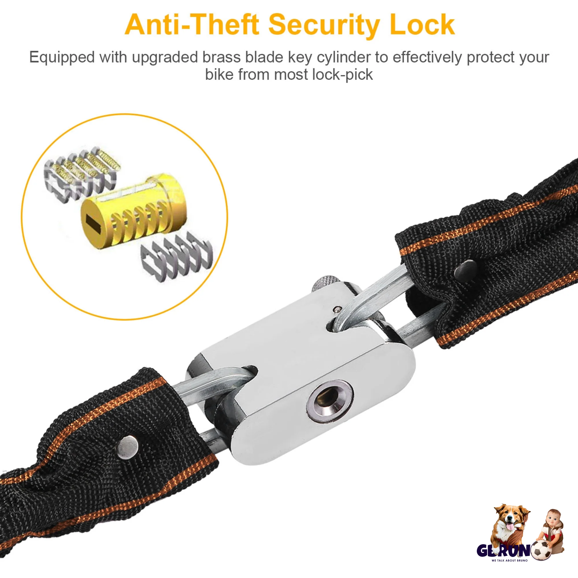GBruno 1.8M Bike Chain Lock - Image 4