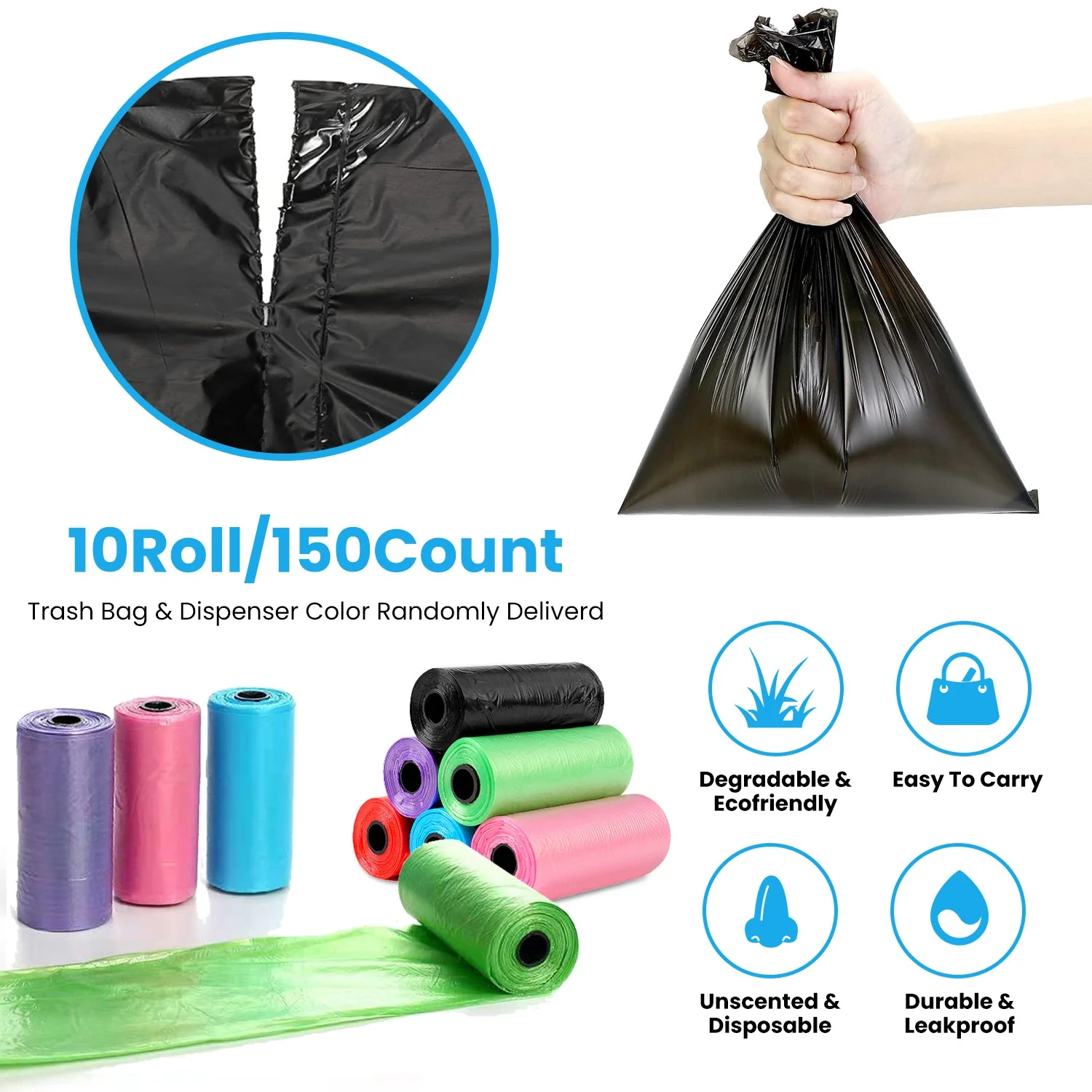 GBruno 10 Rolls 150 Count Dog Waste Bags - Image 5