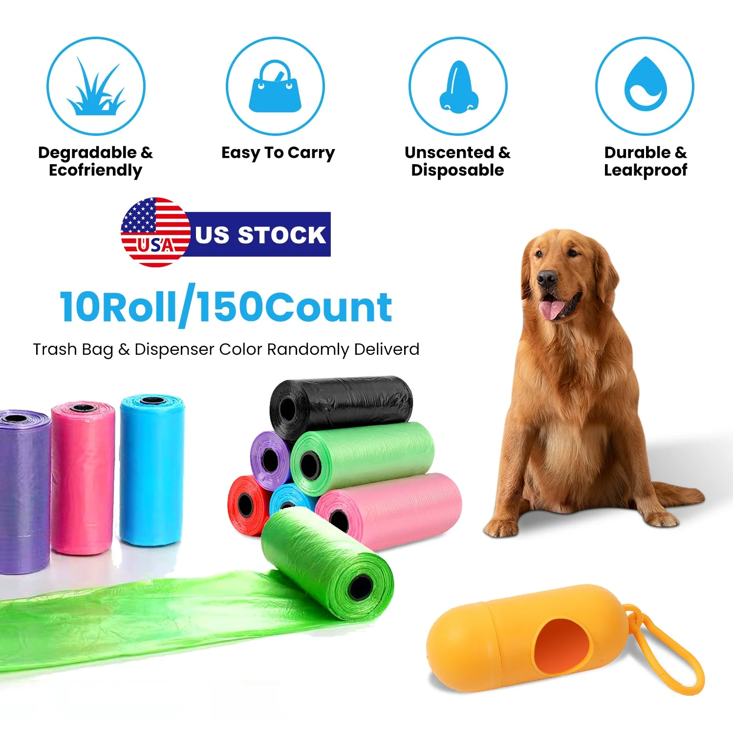 GBruno 10 Rolls 150 Count Dog Waste Bags - Image 6