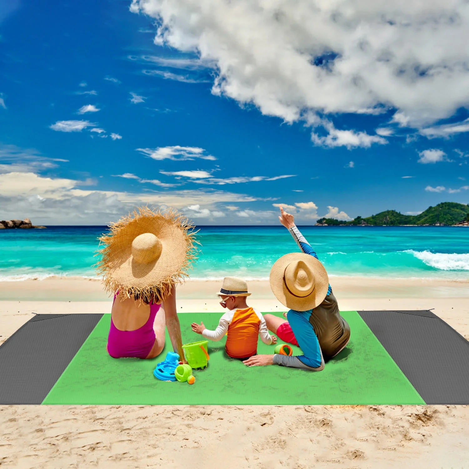 GBruno 108x96.46in Sand Proof Picnic Blanket - Image 3