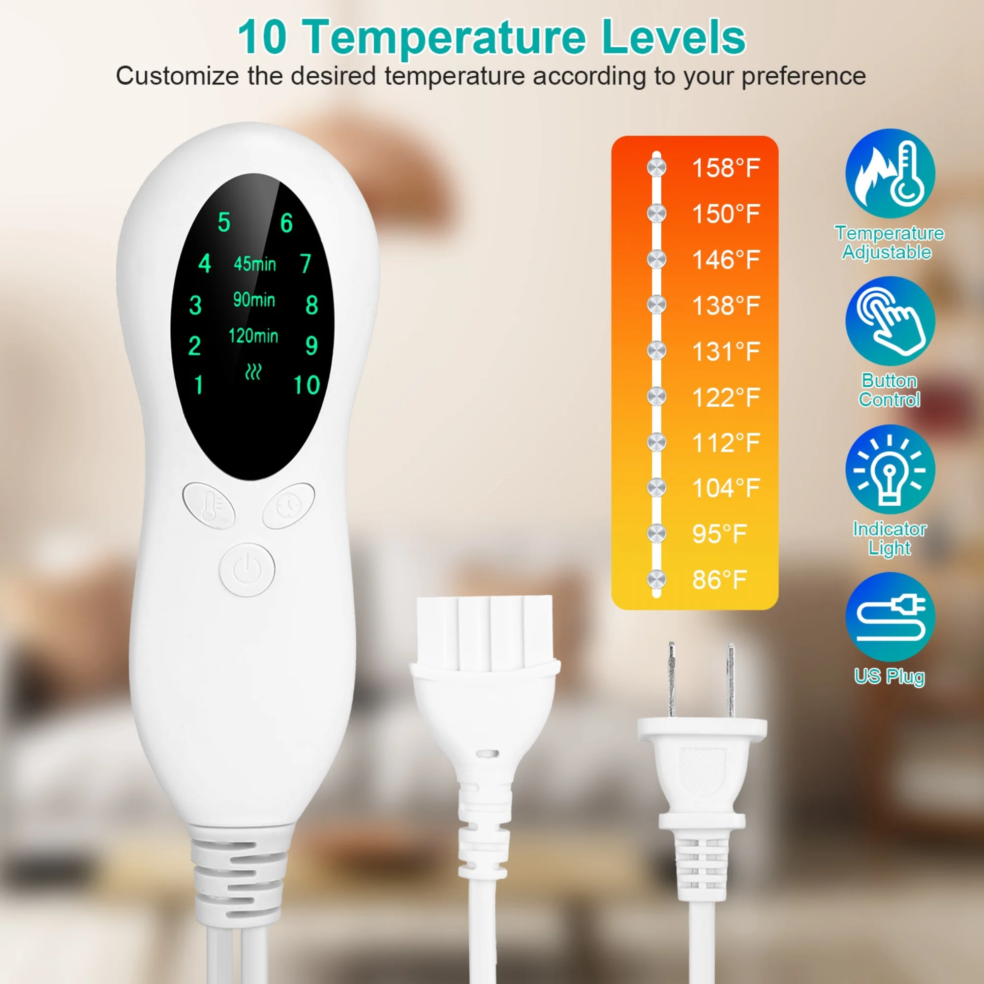 GBruno 11.41x24.41in Electric Heating Pad - Image 3