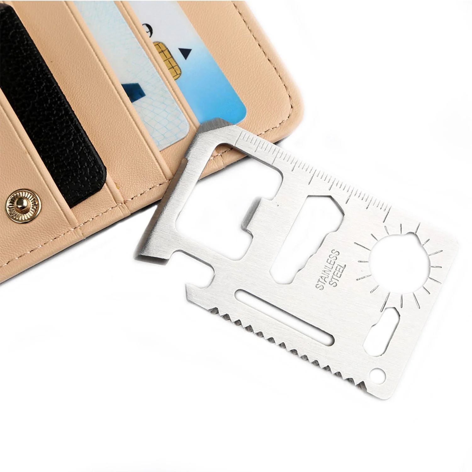 GBruno 11 In 1 Stainless Steel Multi-tool Credit Card - Image 3