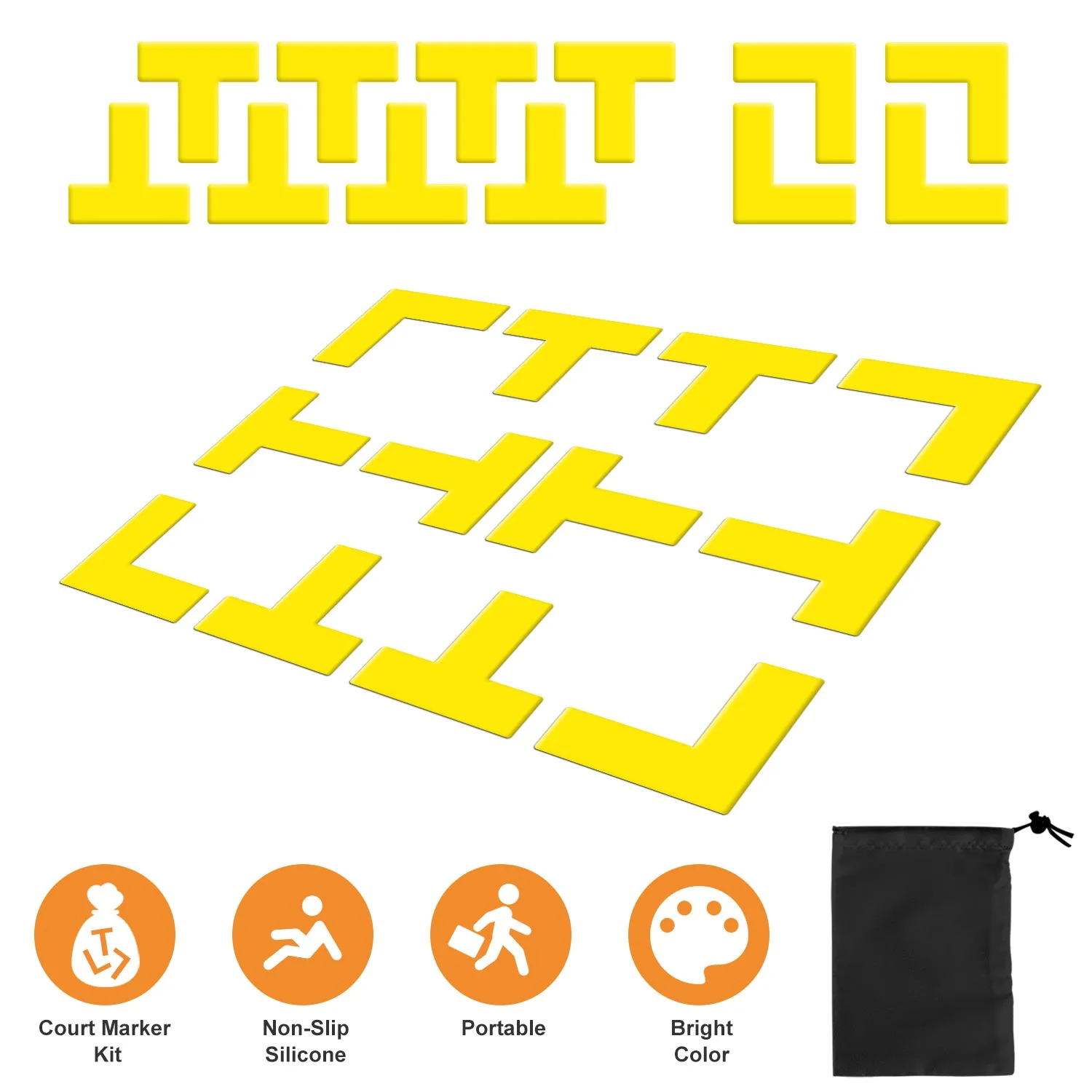 GBruno 12Pcs Pickle Ball Court Marking Kit - Image 5