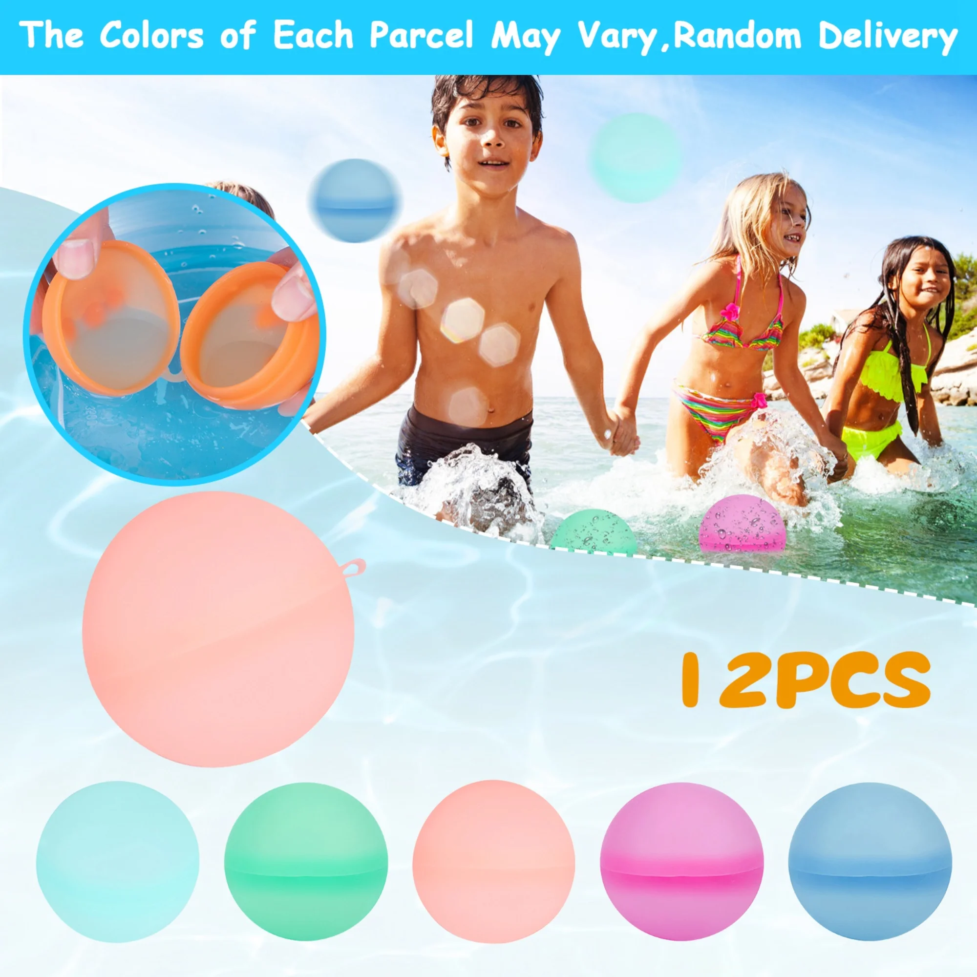 GBruno 12Pcs Reusable Water Balloon - Image 2