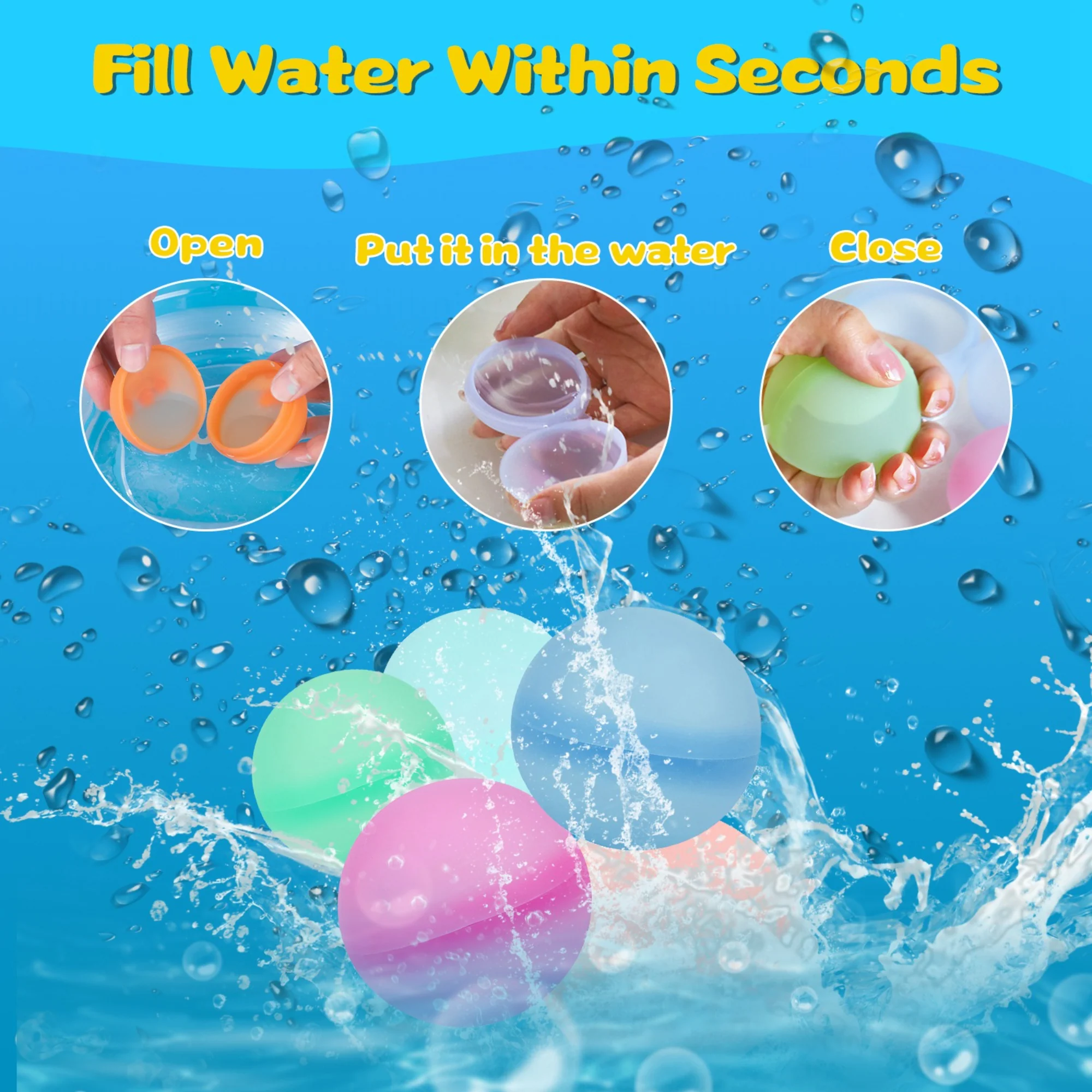 GBruno 12Pcs Reusable Water Balloon - Image 3