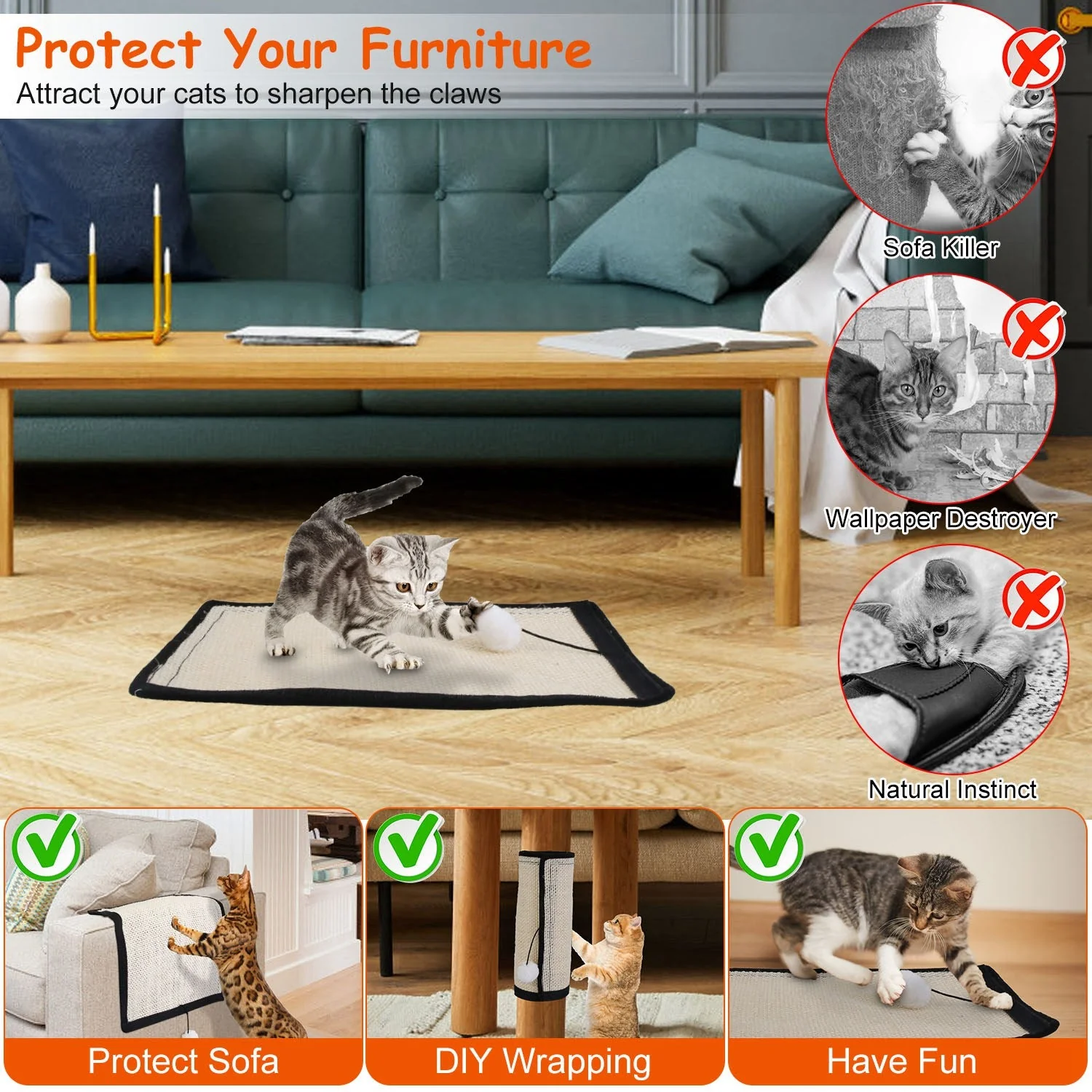 GBruno 14.96x11.42in Cat Scratching Pad - Image 6
