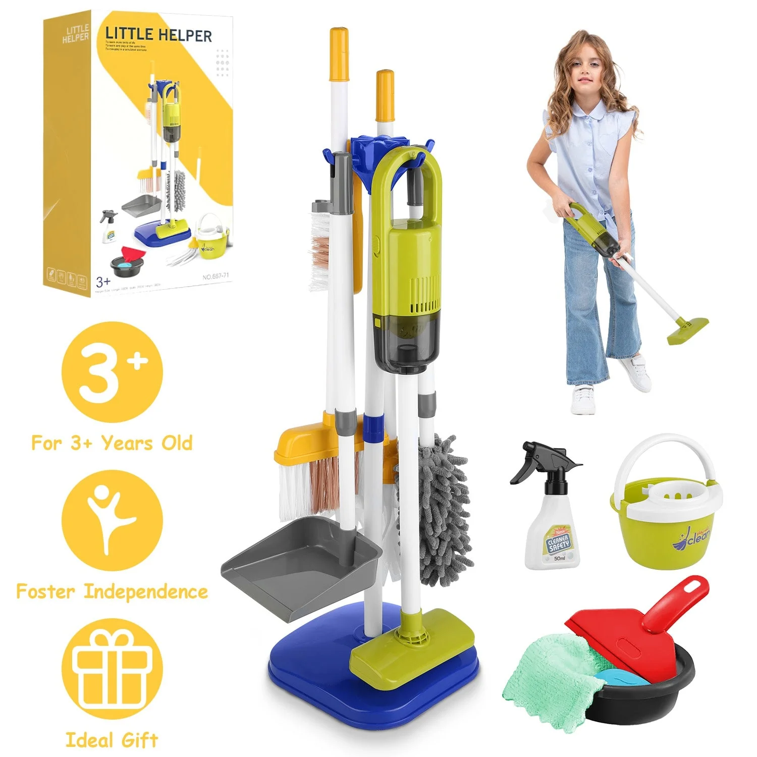 GBruno 14Pcs Kids Cleaning Toy Set - Image 3