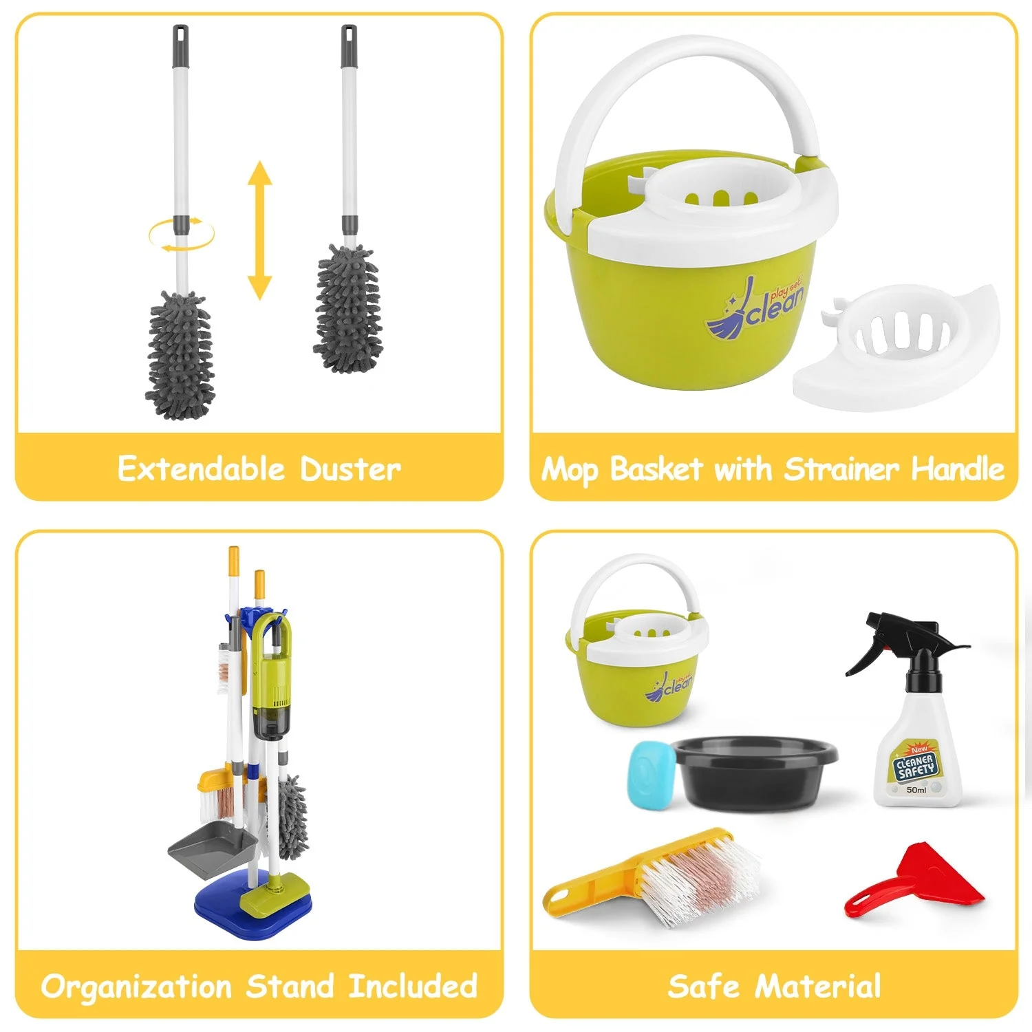 GBruno 14Pcs Kids Cleaning Toy Set - Image 6