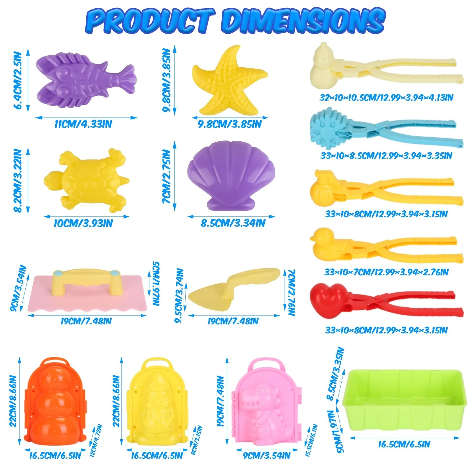 GBruno 15Pcs Winter Snowball Tool Kit - Image 2