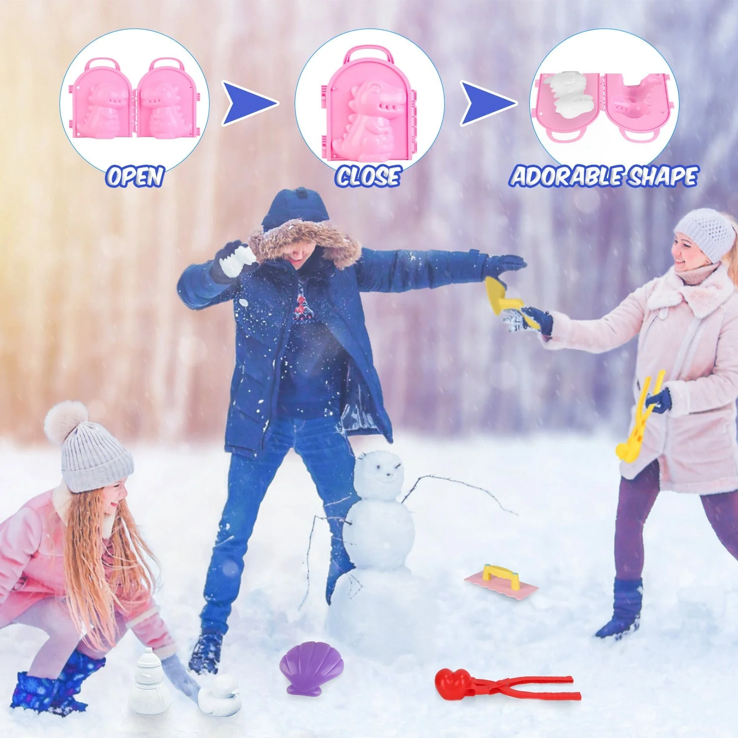 GBruno 15Pcs Winter Snowball Tool Kit - Image 5