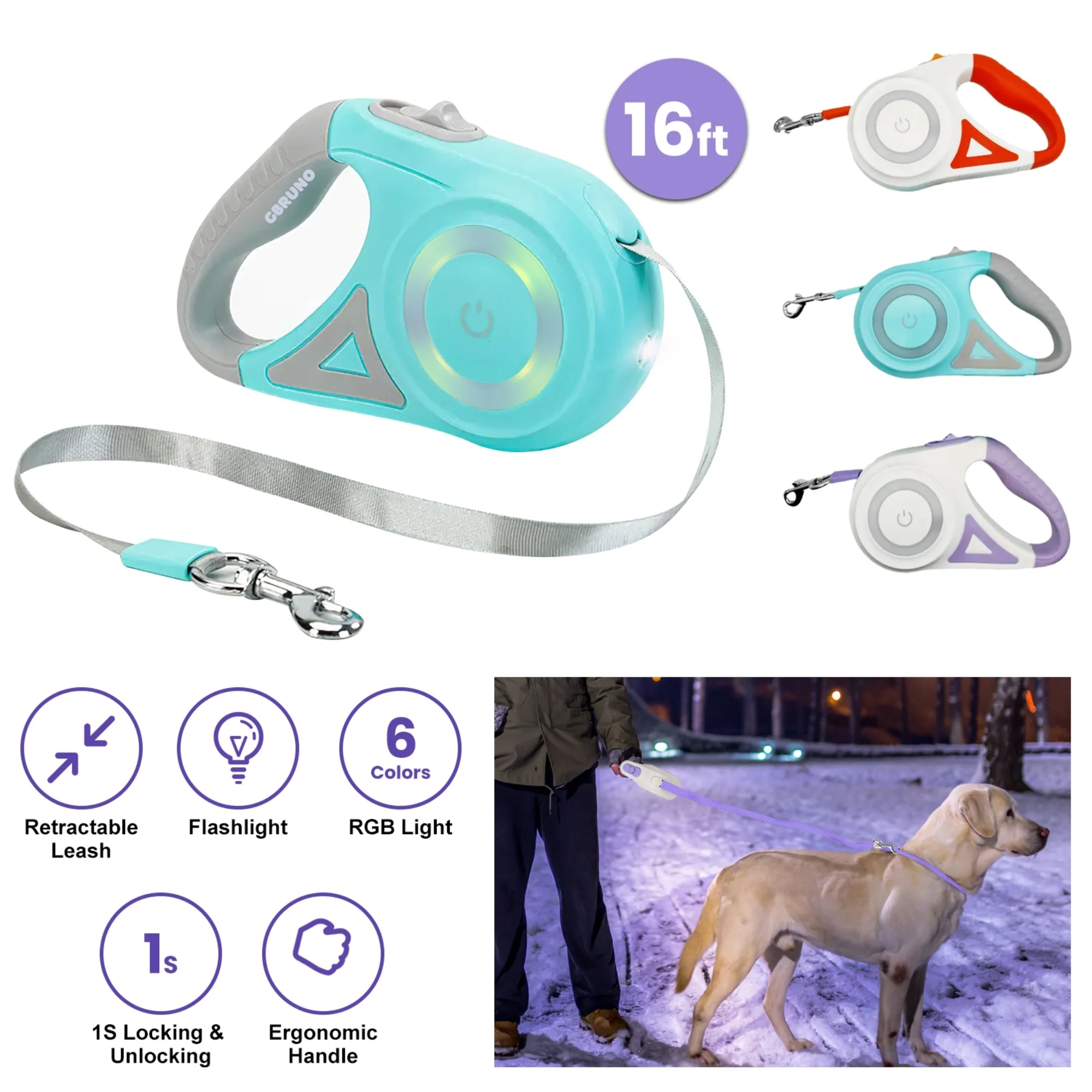 GBruno 16FT Retractable Dog Leash - Image 5
