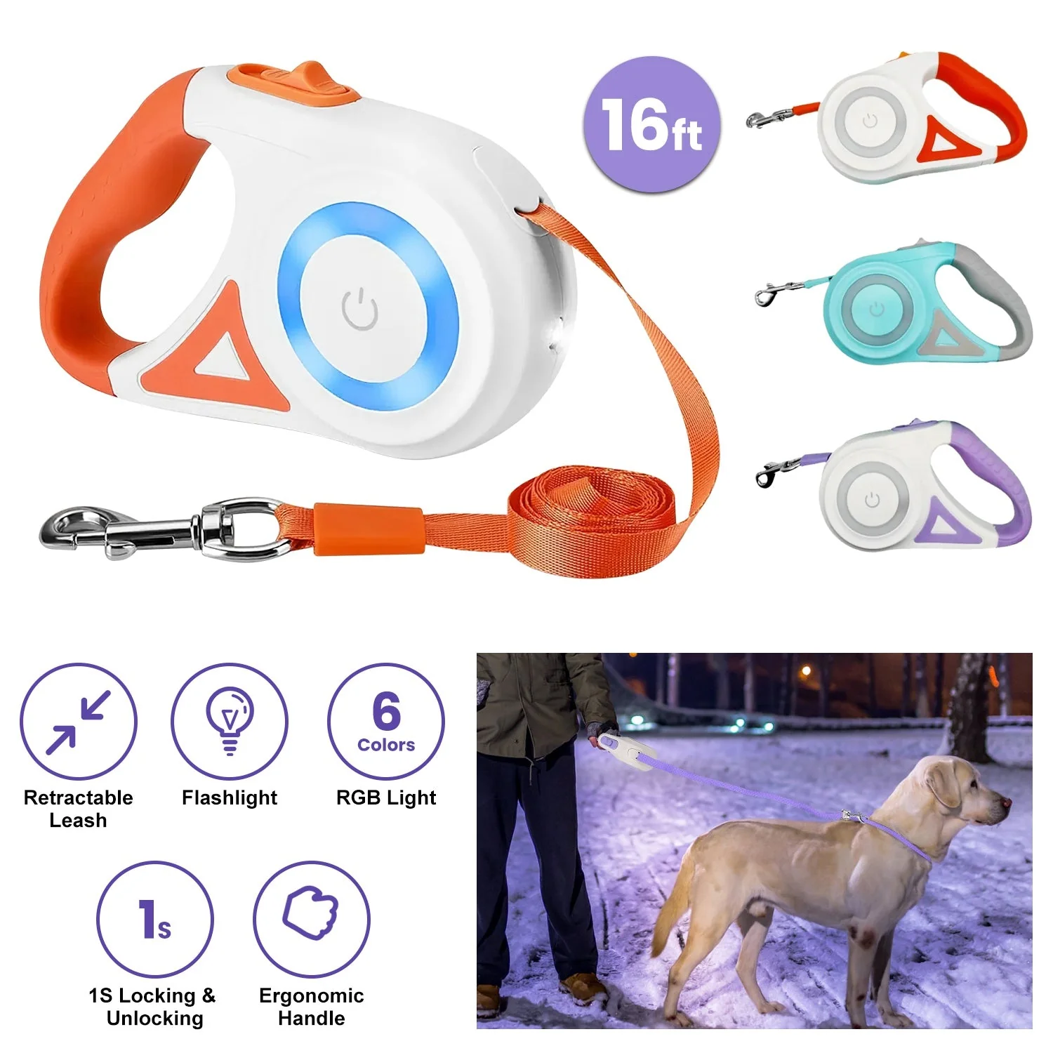 GBruno 16FT Retractable Dog Leash - Image 2
