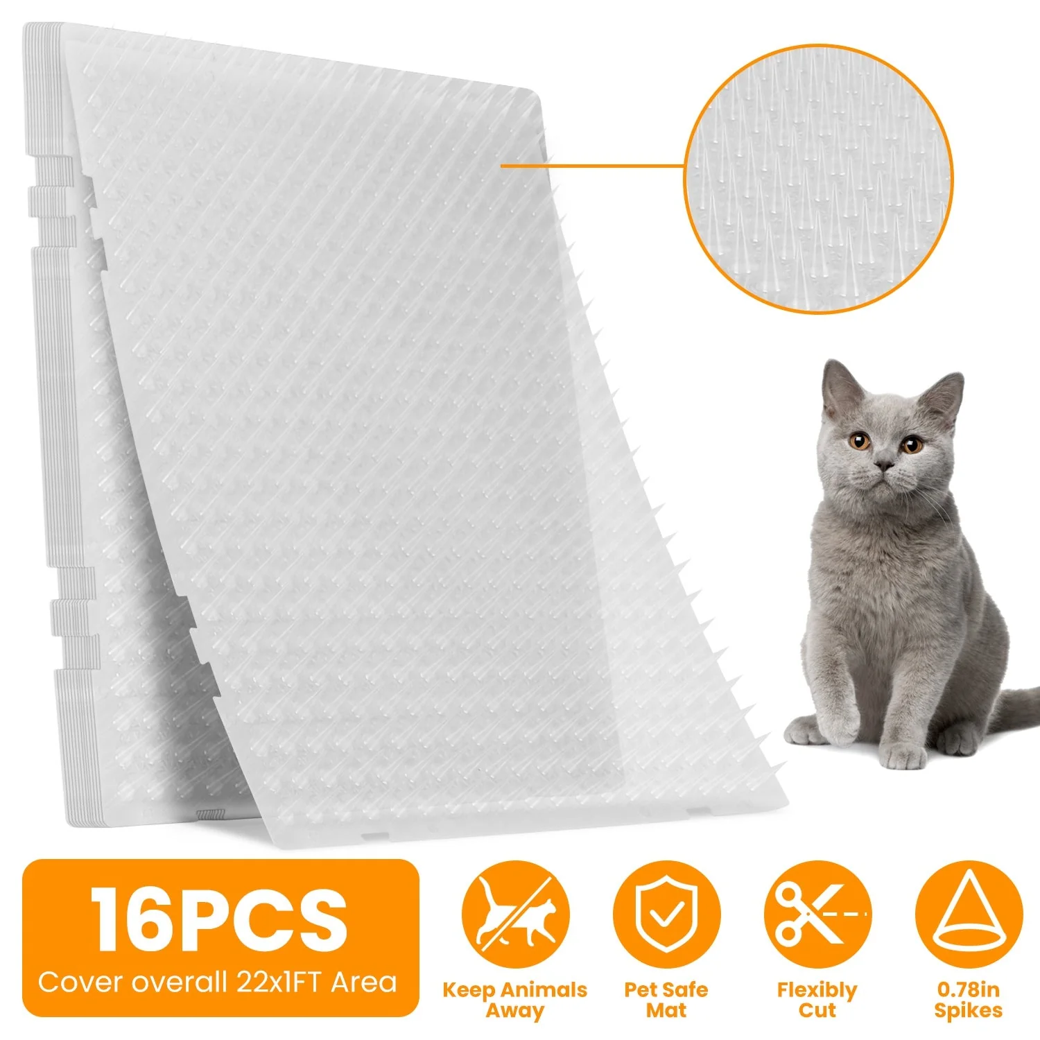 GBruno 16Pcs Cat Deterrent Mats - Image 6