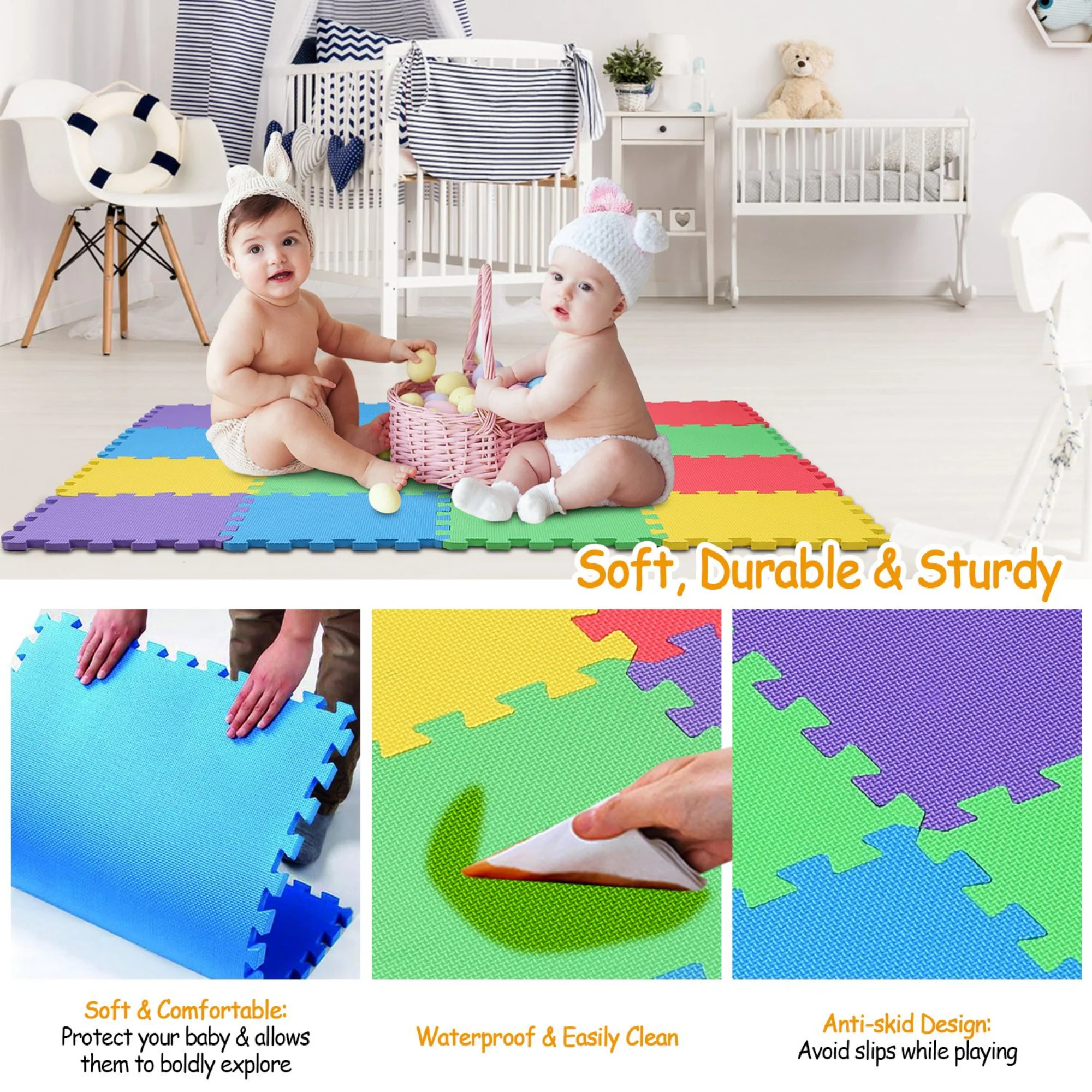 GBruno 16Pcs Kids Puzzle Exercise Play Mat - Image 5