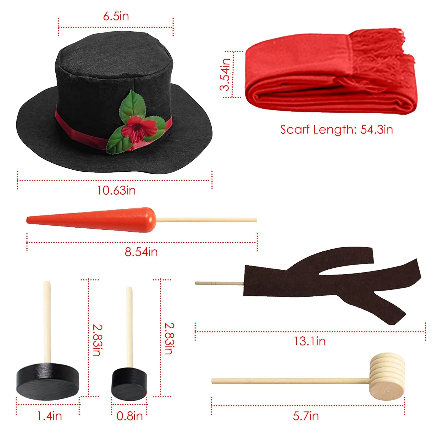 GBruno 16Pcs Snowman Decorating Dressing Kit - Image 5