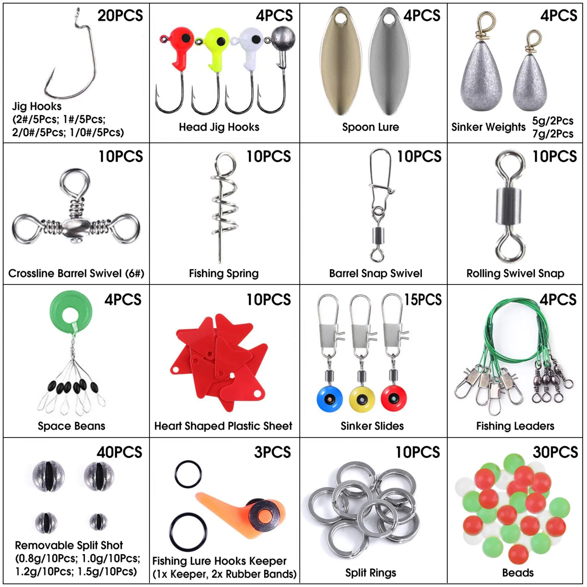 GBruno 188Pcs Fishing Accessory Kit - Image 5