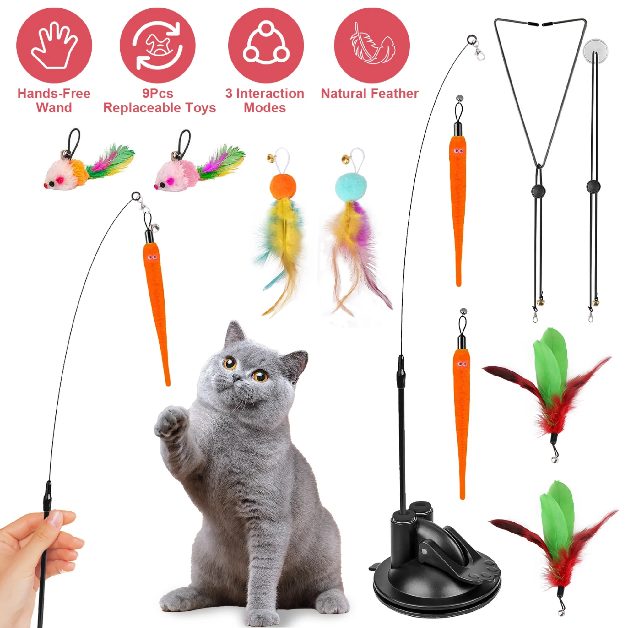 GBruno 2 Cat Wand Toys - Image 2