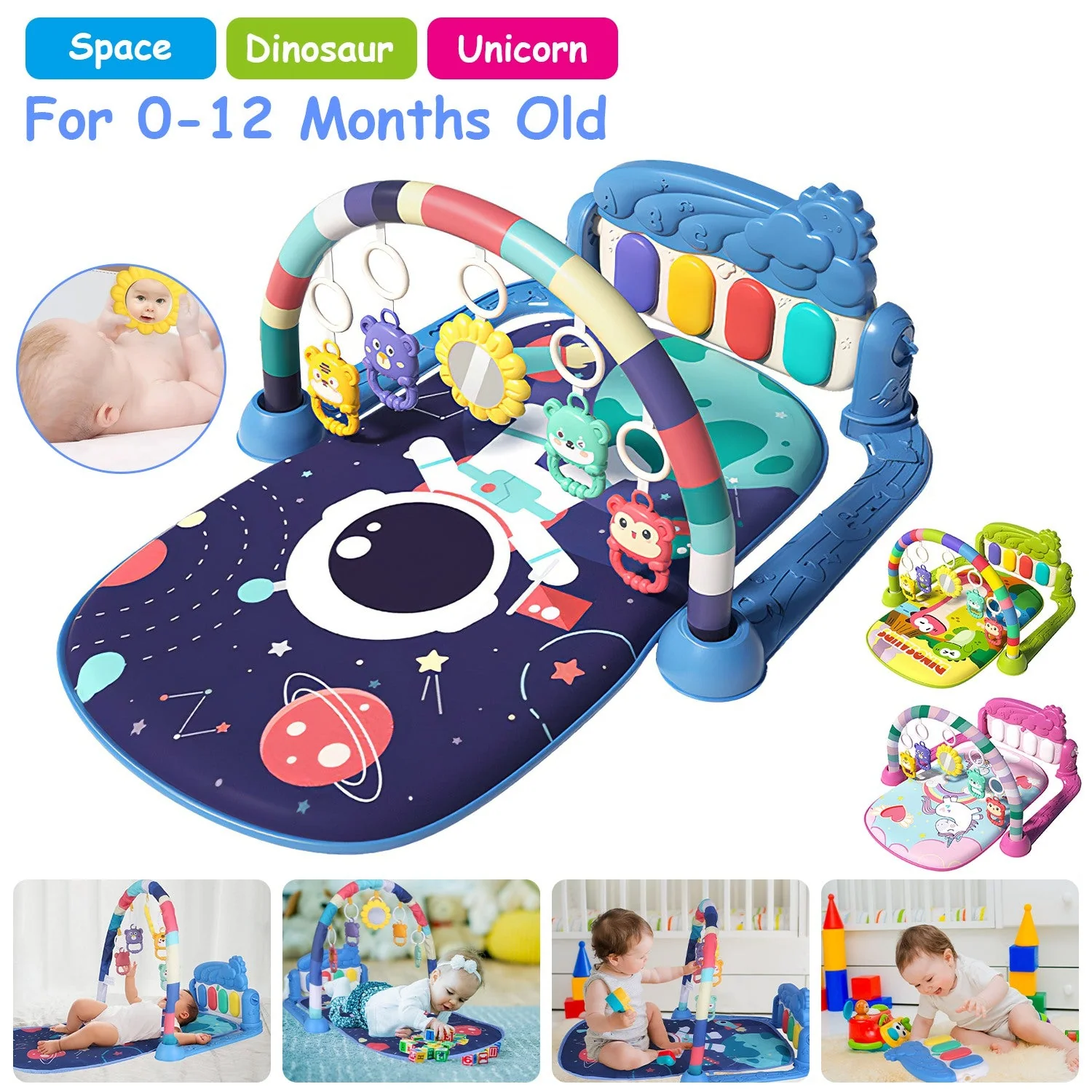 GBruno 2 In 1 Baby Gym Play Mat - Image 2