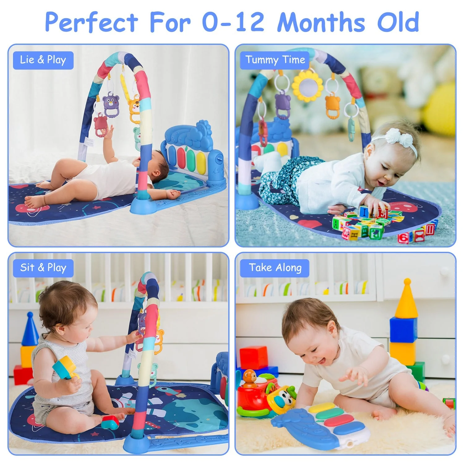 GBruno 2 In 1 Baby Gym Play Mat - Image 6
