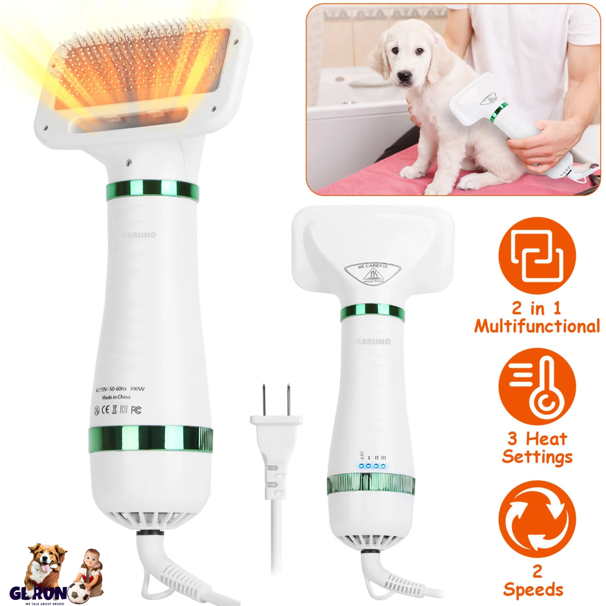 GBruno 2 In 1 Multifunctional Pet Grooming - Image 2
