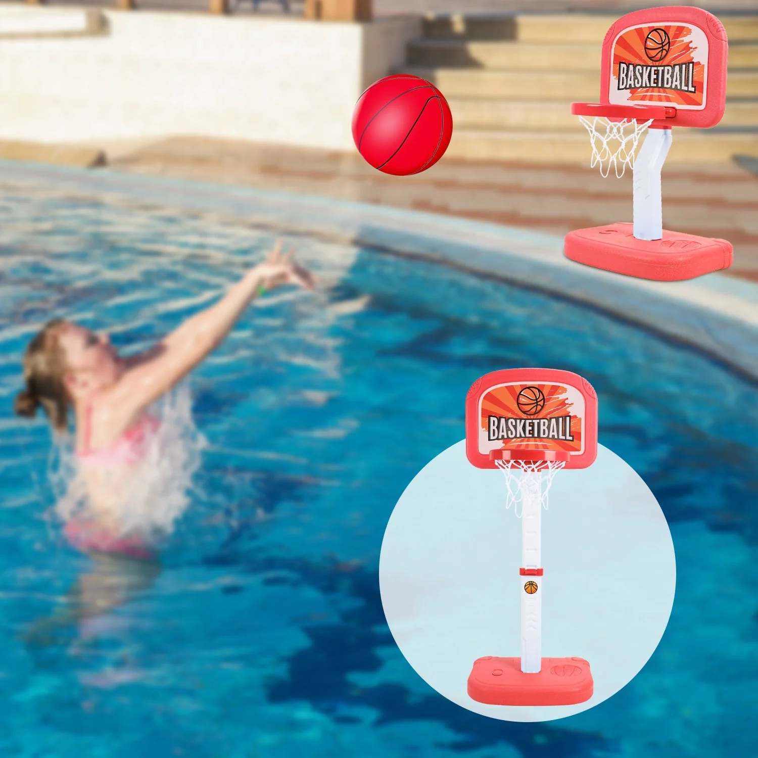 GBruno 2 In 1 Poolside Basketball Game - Image 2