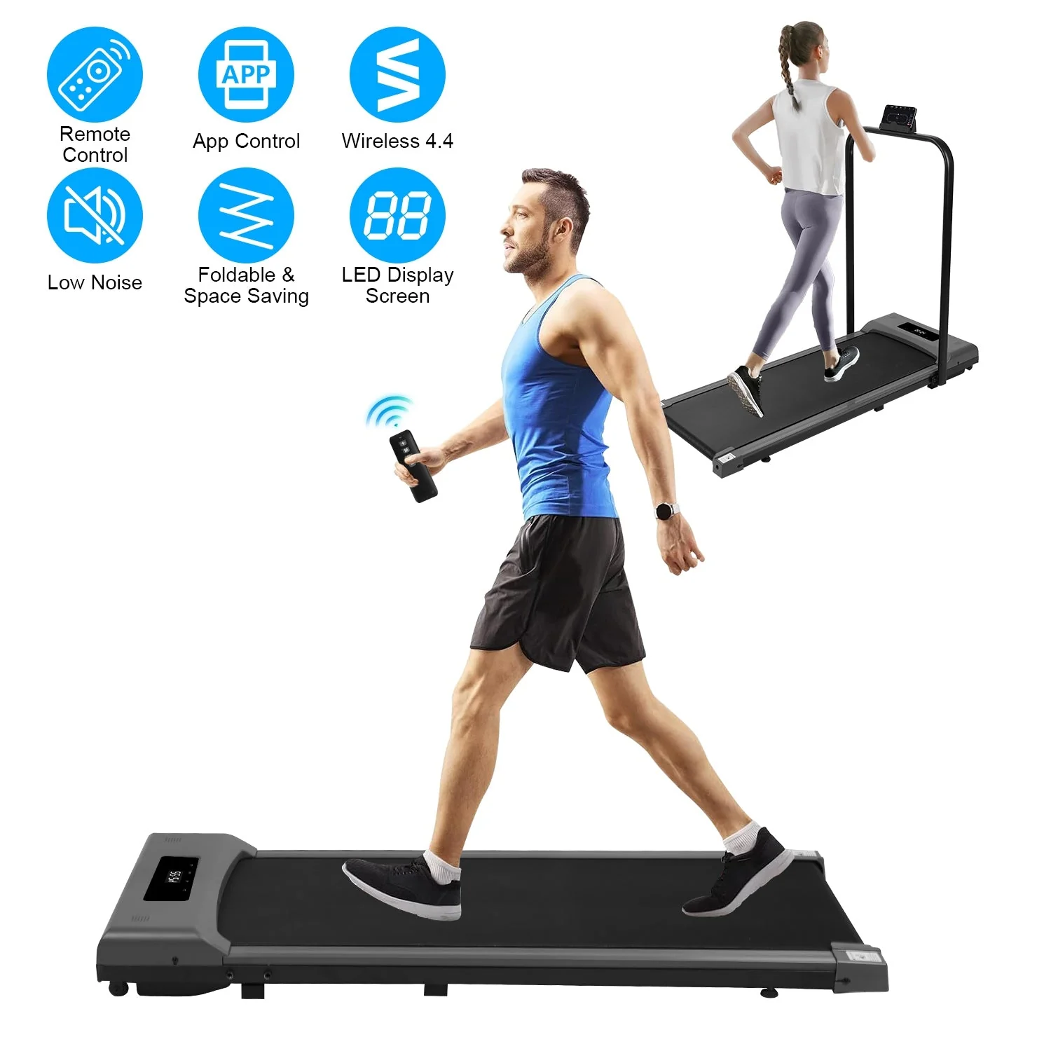 GBruno 2-in-1 Under Desk Folding Treadmill - Image 3