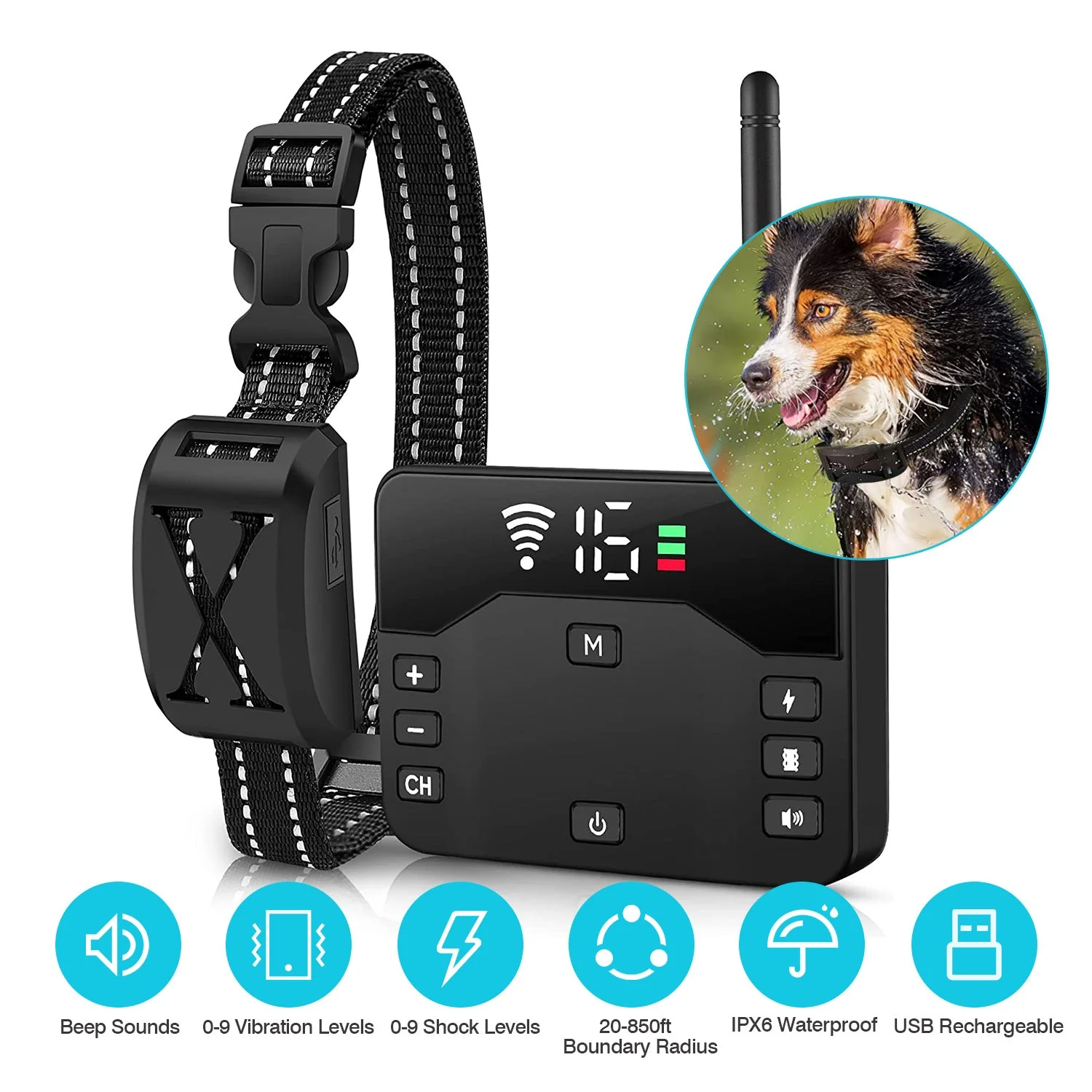 GBruno 2 In 1 Wireless Electric Dog Fence - Image 2