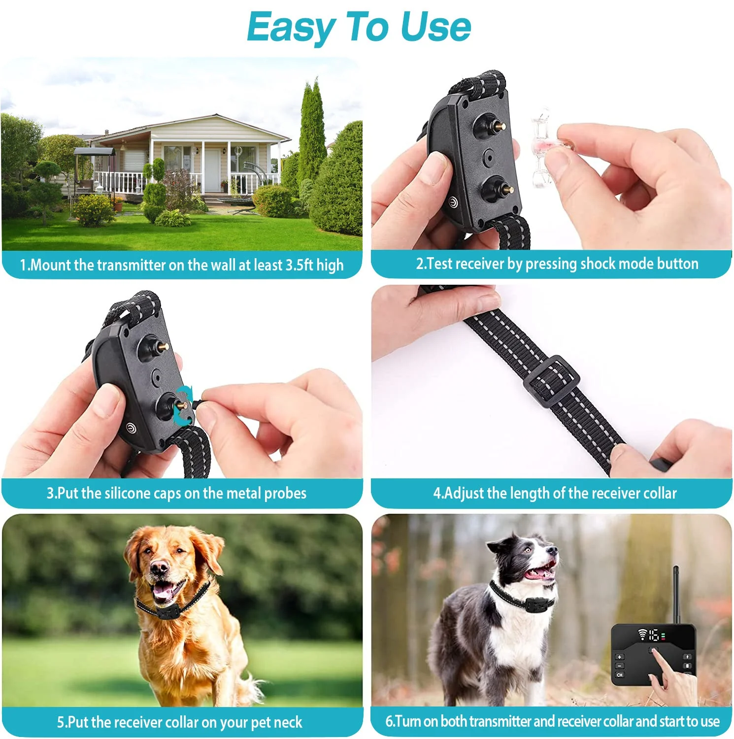 GBruno 2 In 1 Wireless Electric Dog Fence - Image 5