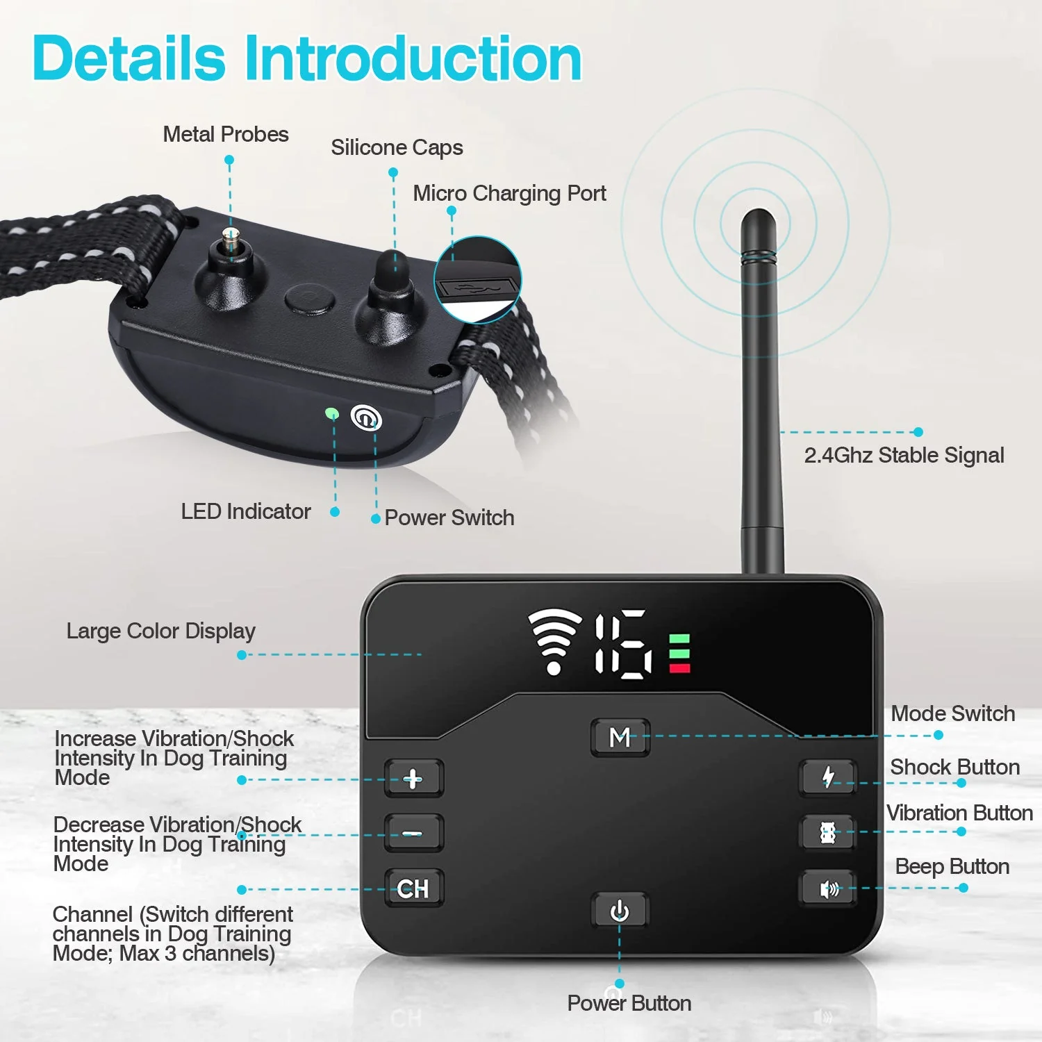 GBruno 2 In 1 Wireless Electric Dog Fence - Image 6