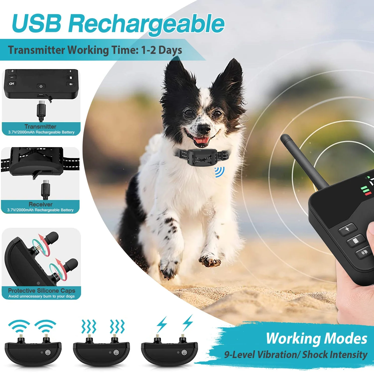 GBruno 2 In 1 Wireless Electric Dog Fence - Image 7