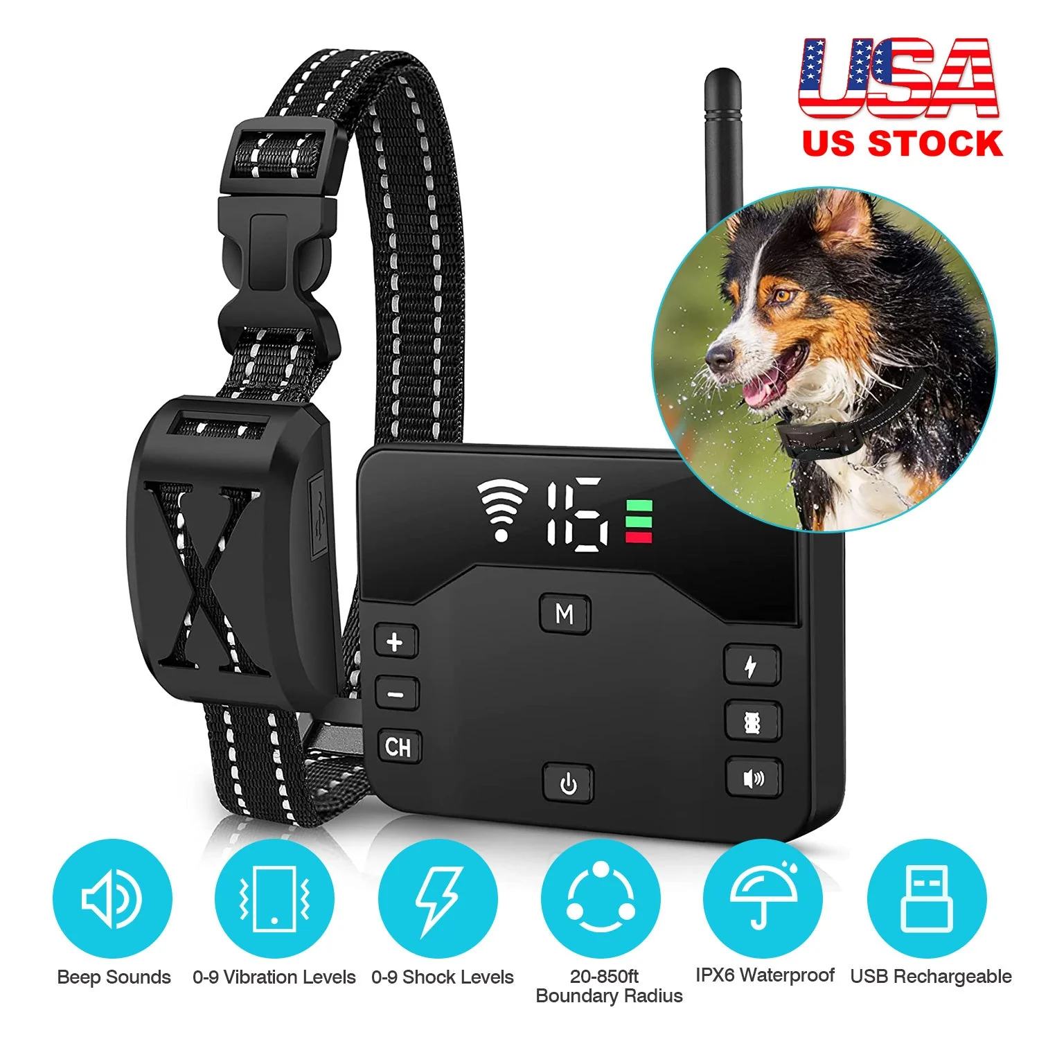 GBruno 2 In 1 Wireless Electric Dog Fence - Image 4