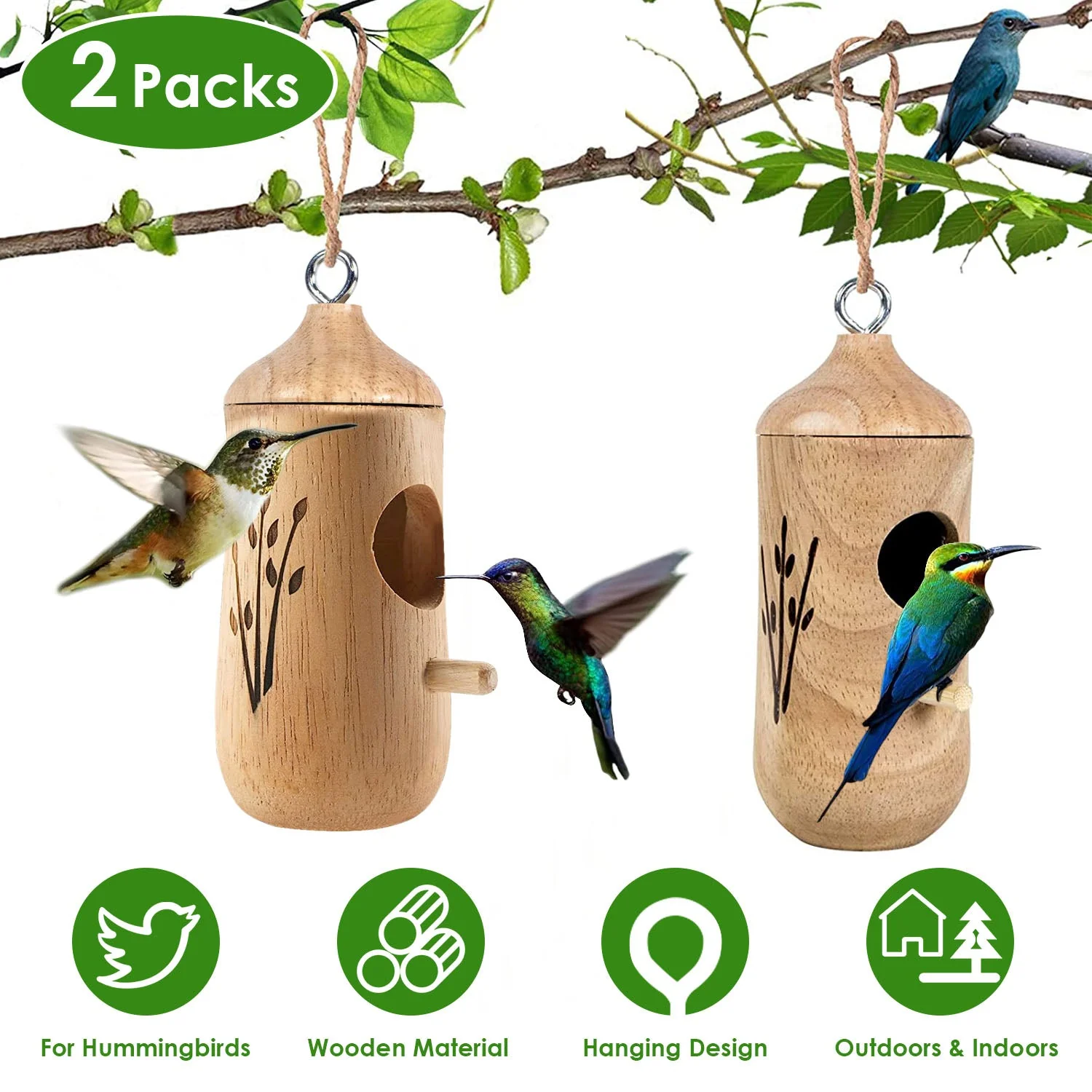 GBruno 2 Packs Humming Bird Houses - Image 2